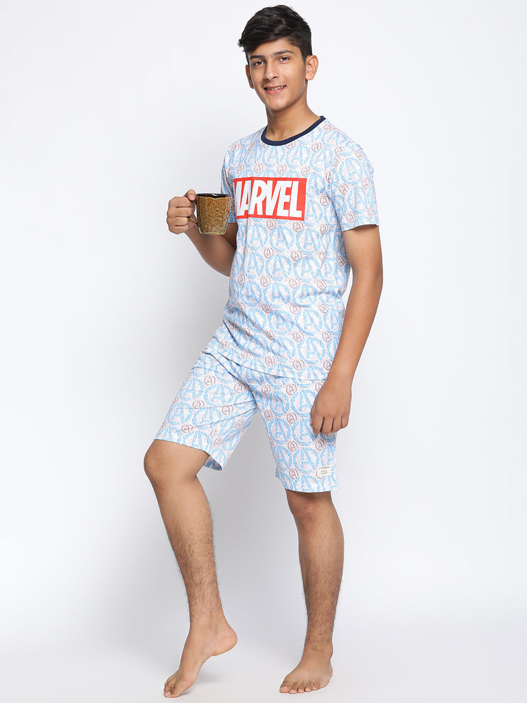 Lil Tomatoes Boys Marvel Cotton Night Suits