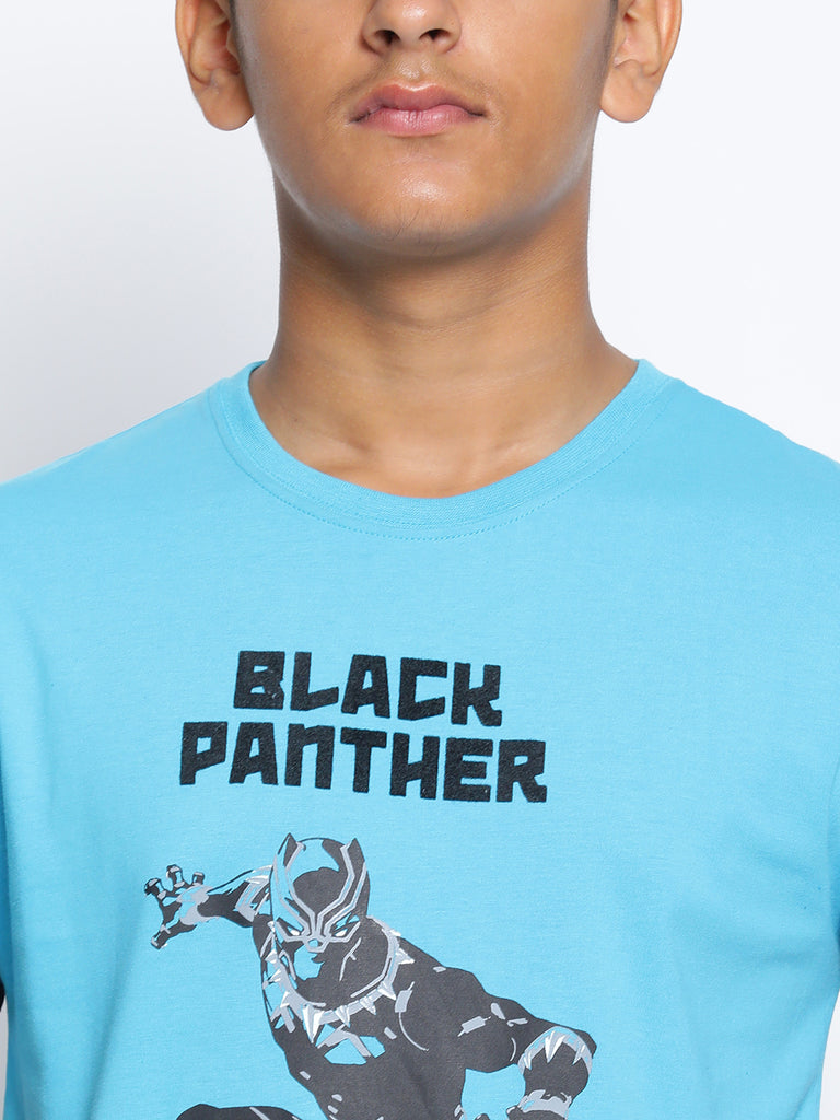 Lil Tomatoes Boys Black Panther Cotton T-shirt