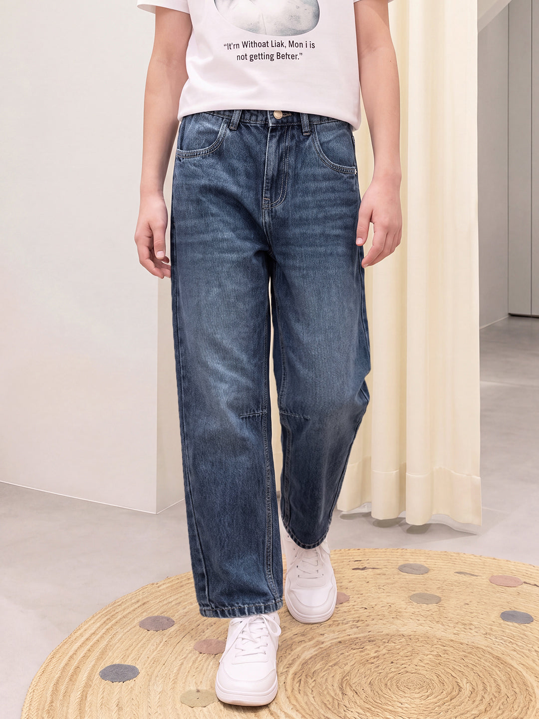 Lil Tomatoes Boys Loose Fit Denim Jeans
