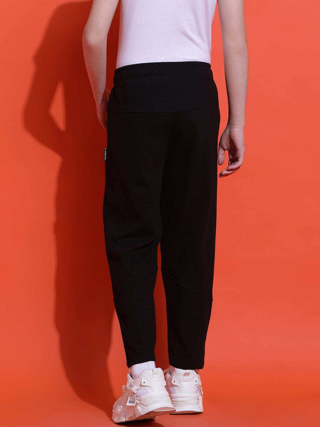 Lil Tomatoes Boys Cotton Looper Trackpant-Black