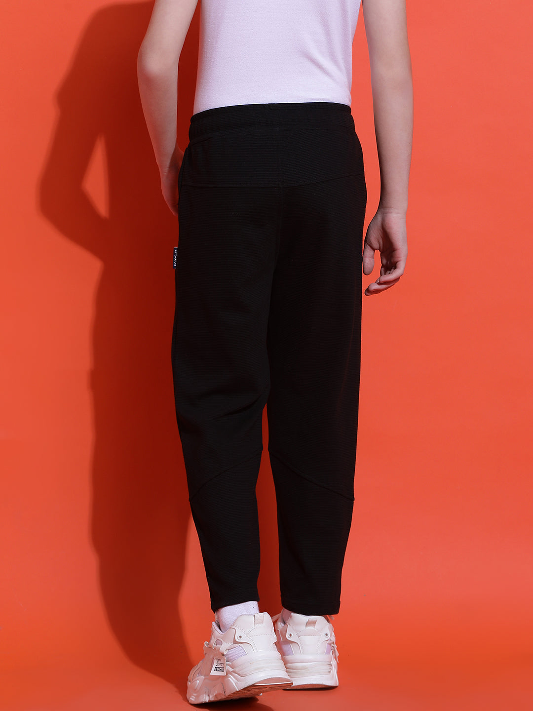 Lil Tomatoes Boys Cotton Looper Trackpant-Black
