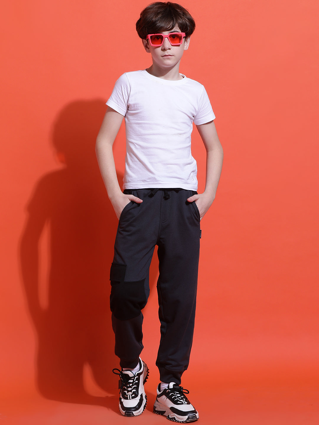 Lil Tomatoes Boys Cotton Looper Joggers Trackpant-Charcoal