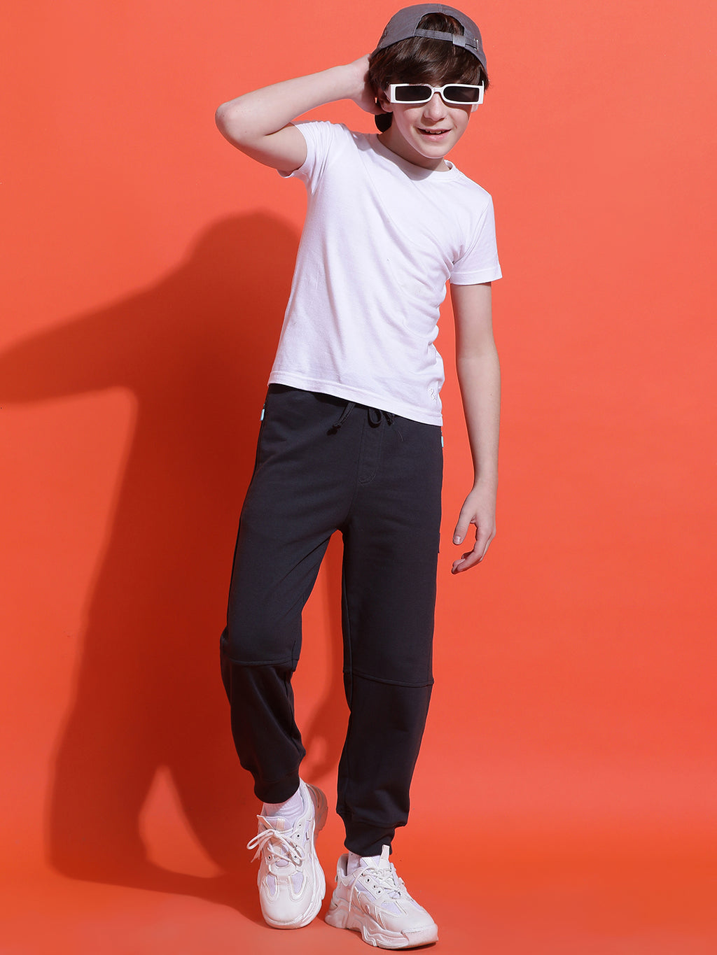 Lil Tomatoes Boys Cotton Looper Joggers Trackpant-Charcoal