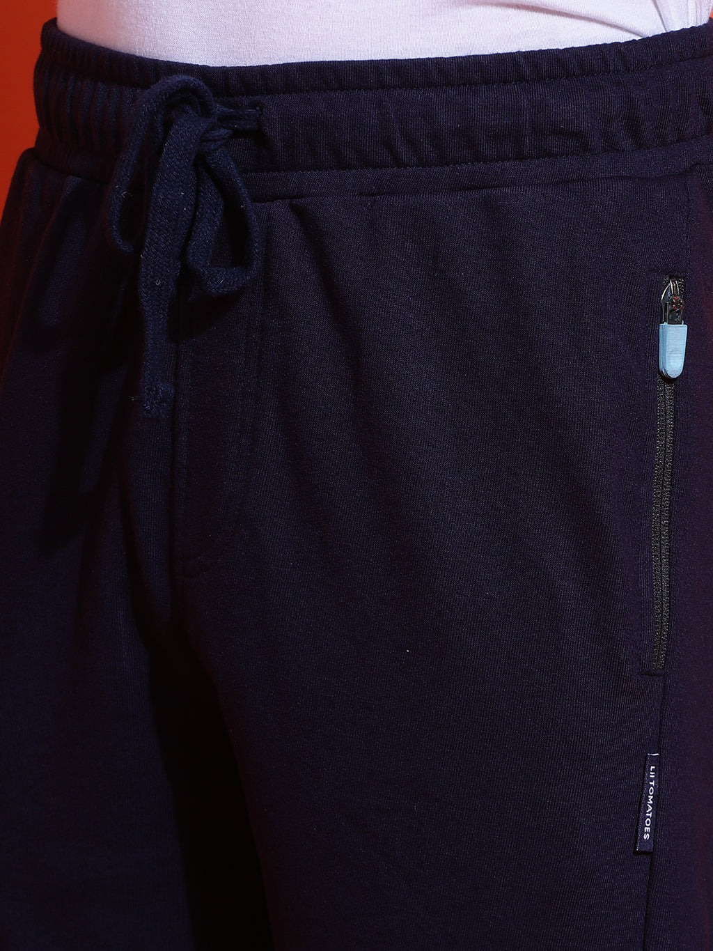 Lil Tomatoes Boys Cotton Looper Joggers Trackpant-Navy