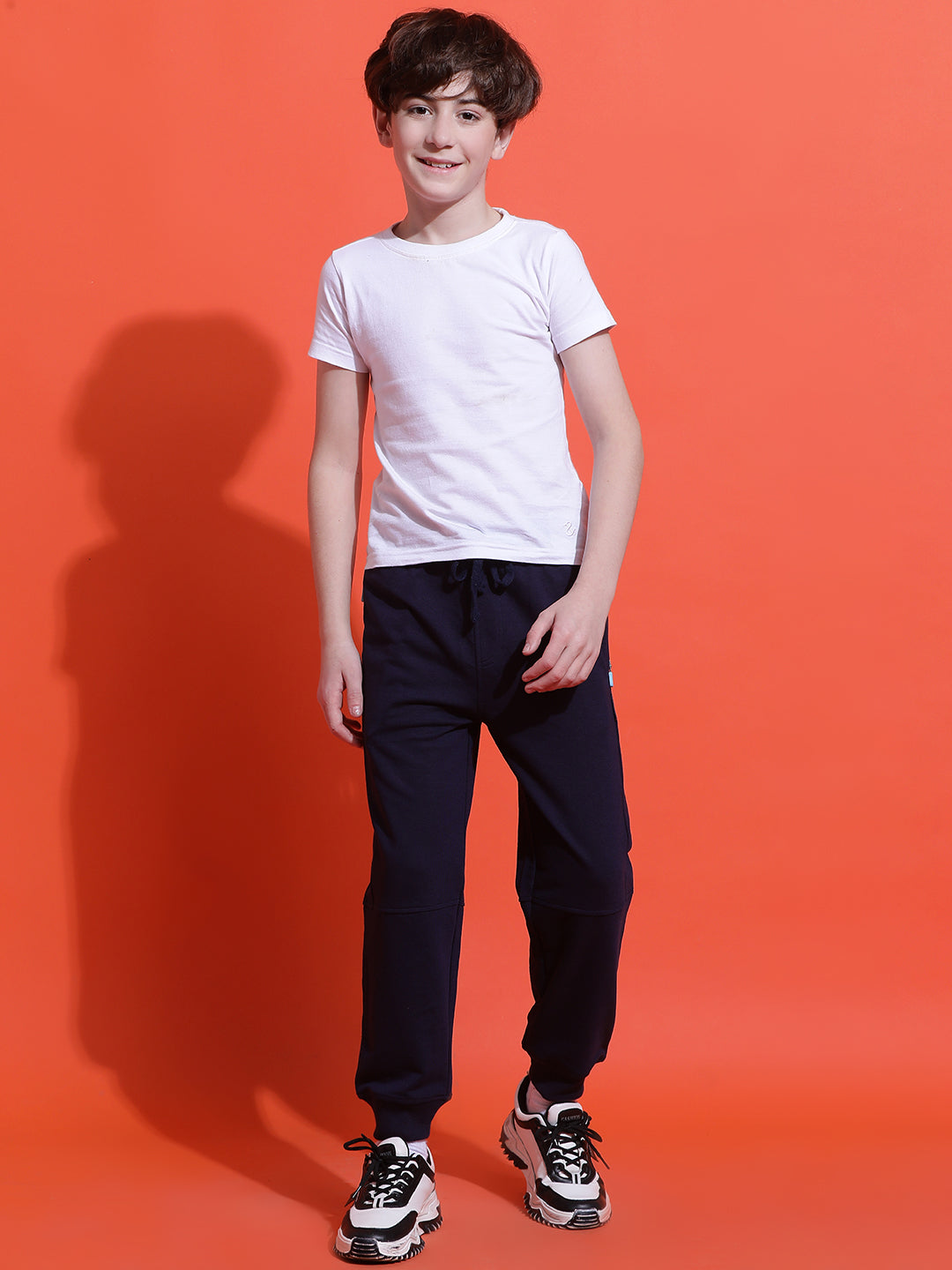 Lil Tomatoes Boys Cotton Looper Joggers Trackpant-Navy