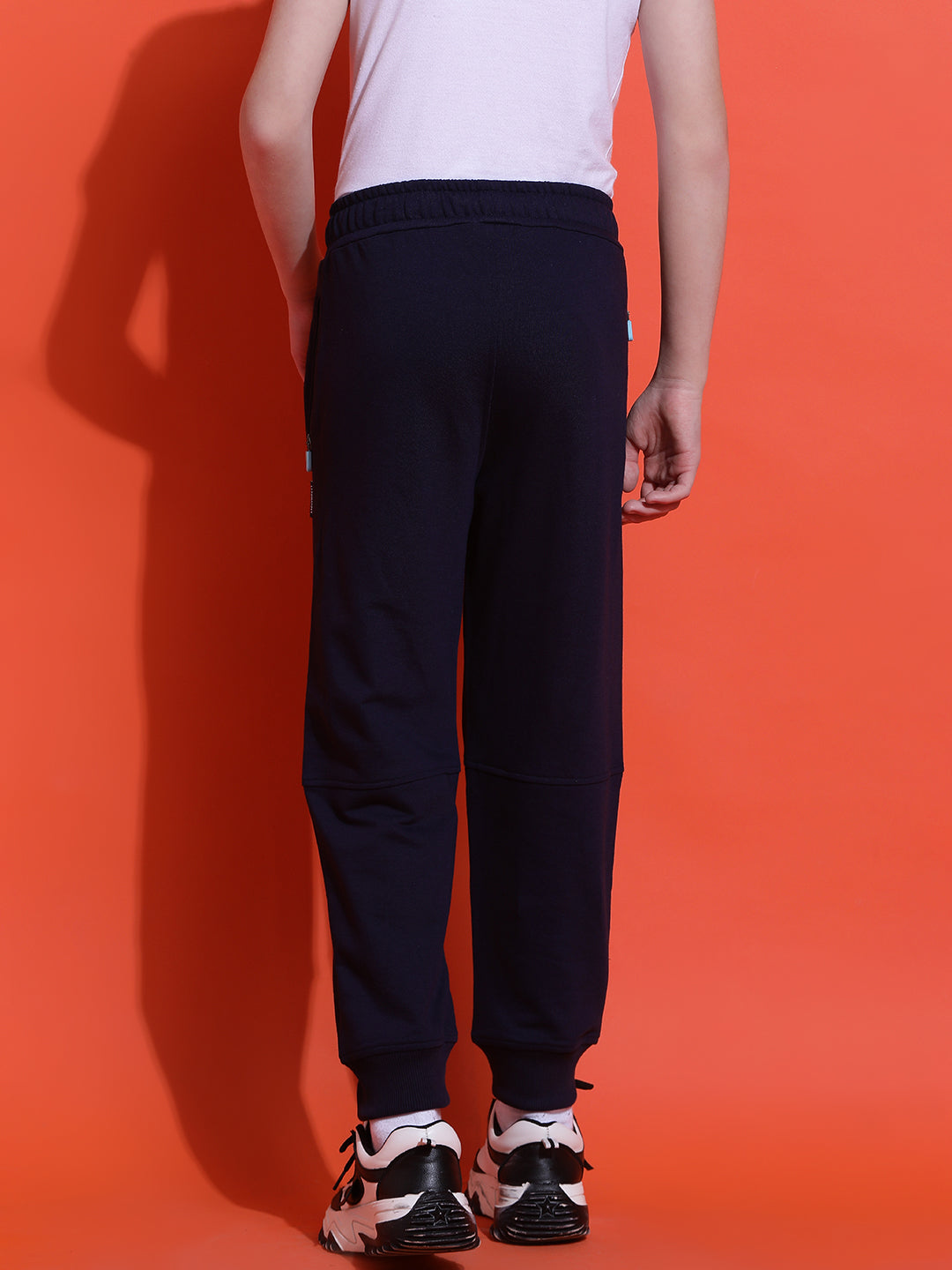 Lil Tomatoes Boys Cotton Looper Joggers Trackpant-Navy