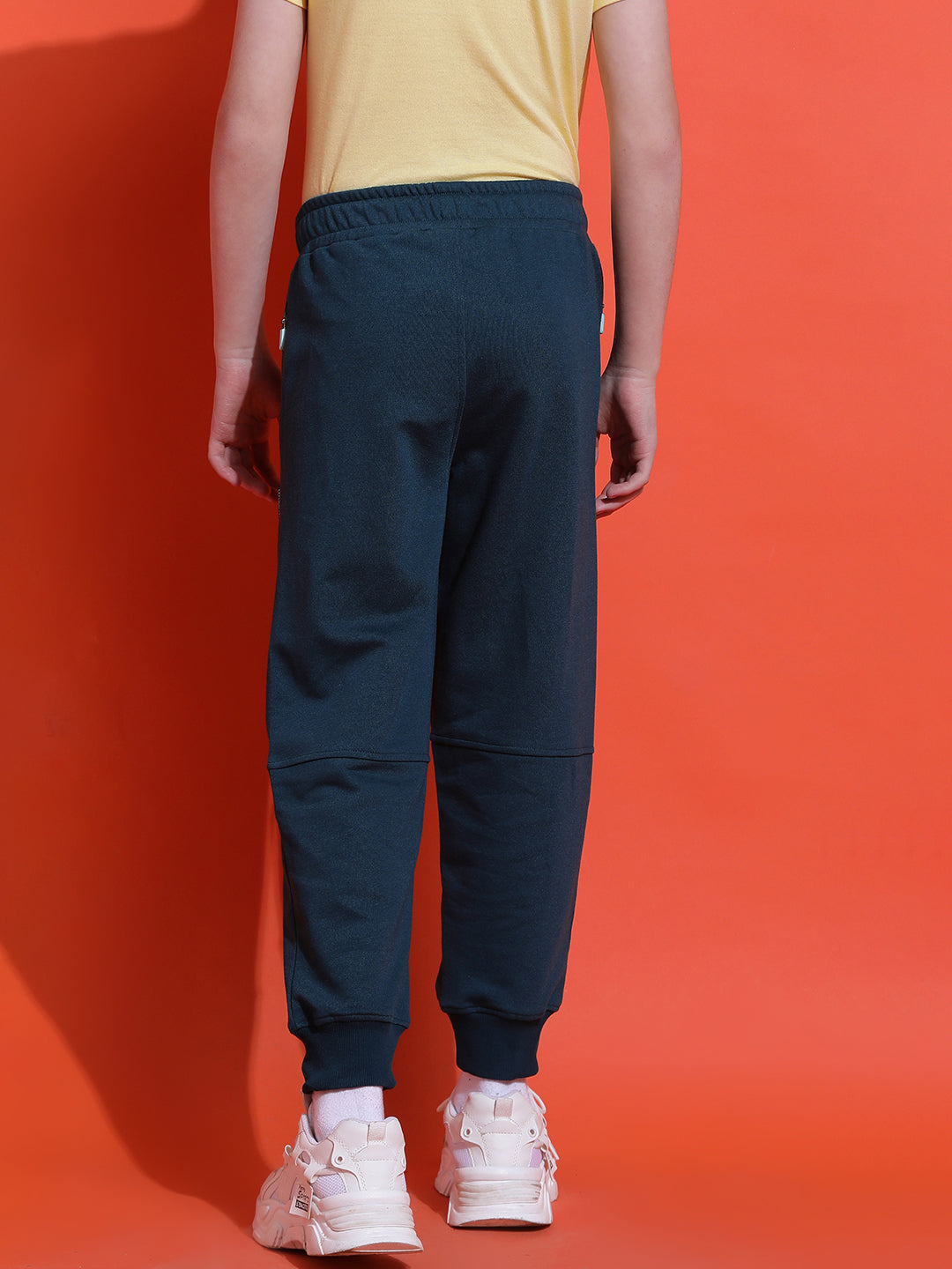 Lil Tomatoes Boys Cotton Looper Joggers Trackpant-Teal