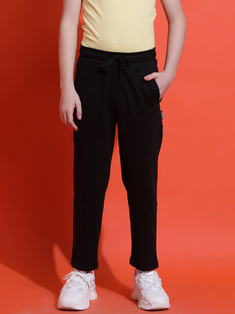 Lil Tomatoes Boys Cotton Looper Trackpant-Black