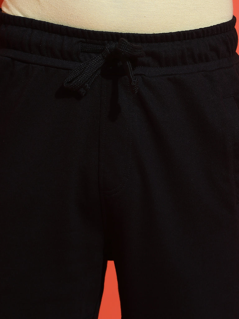Lil Tomatoes Boys Cotton Looper Trackpant-Black