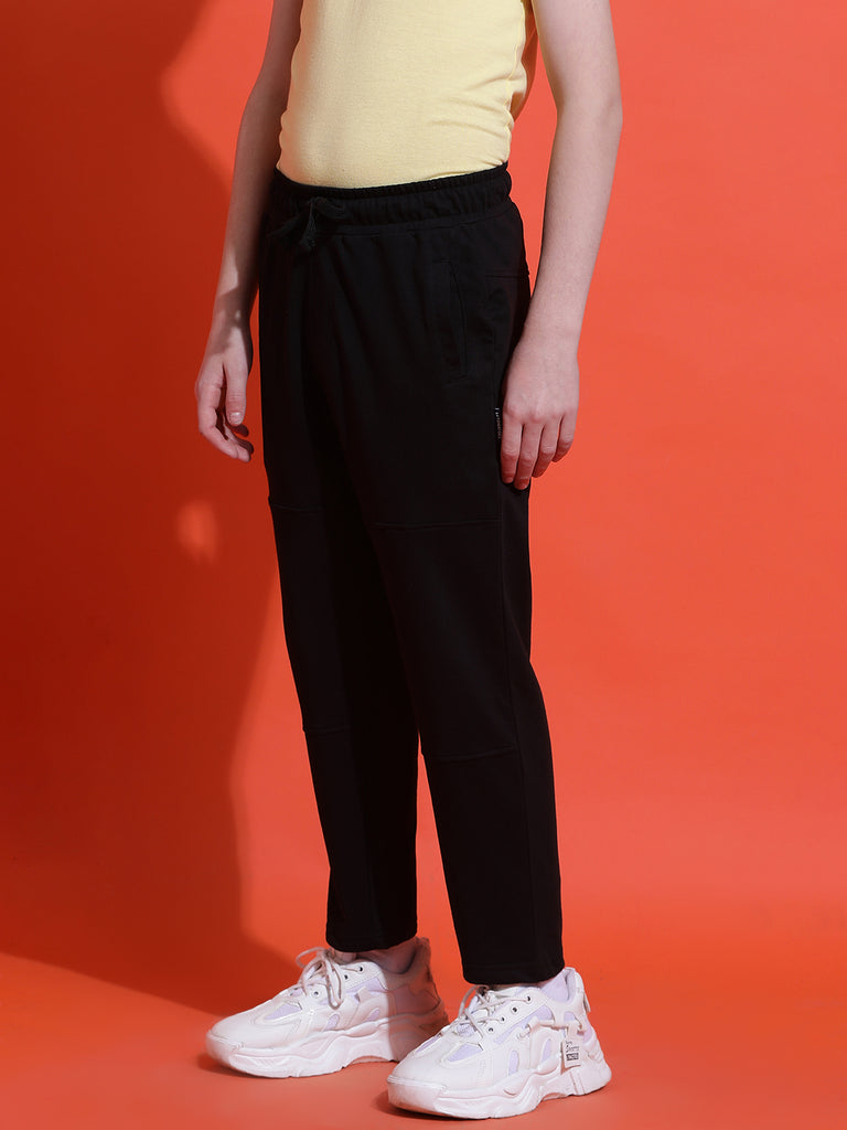 Lil Tomatoes Boys Cotton Looper Trackpant-Black
