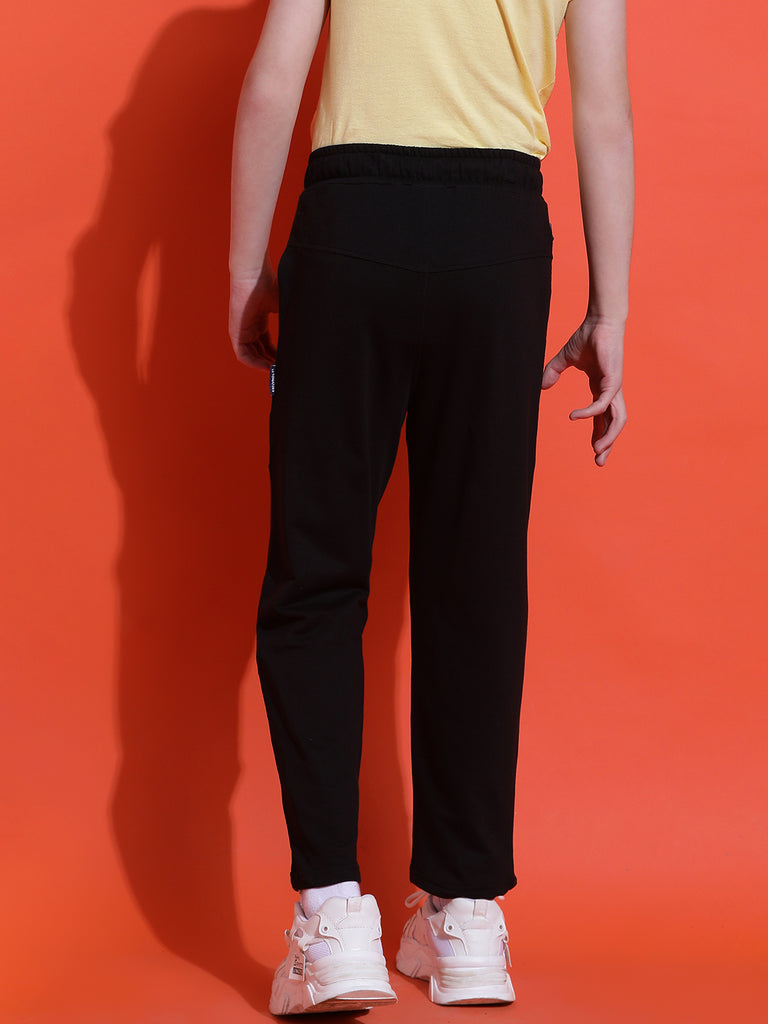 Lil Tomatoes Boys Cotton Looper Trackpant-Black