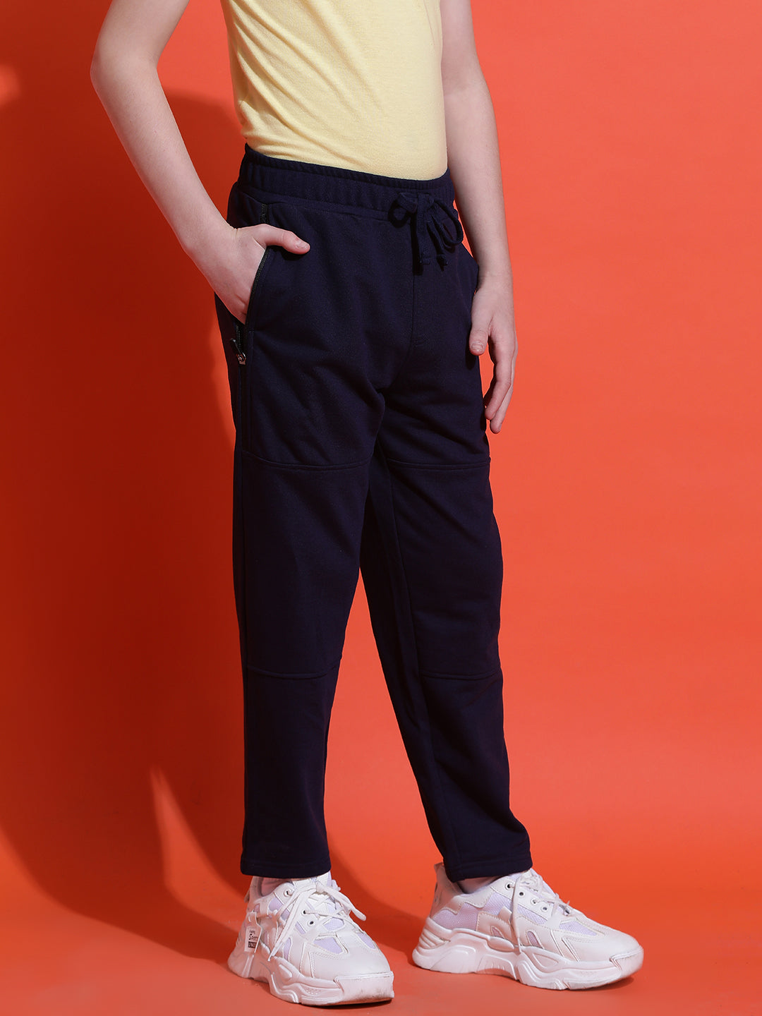 Lil Tomatoes Boys Cotton Looper Trackpant-Navy
