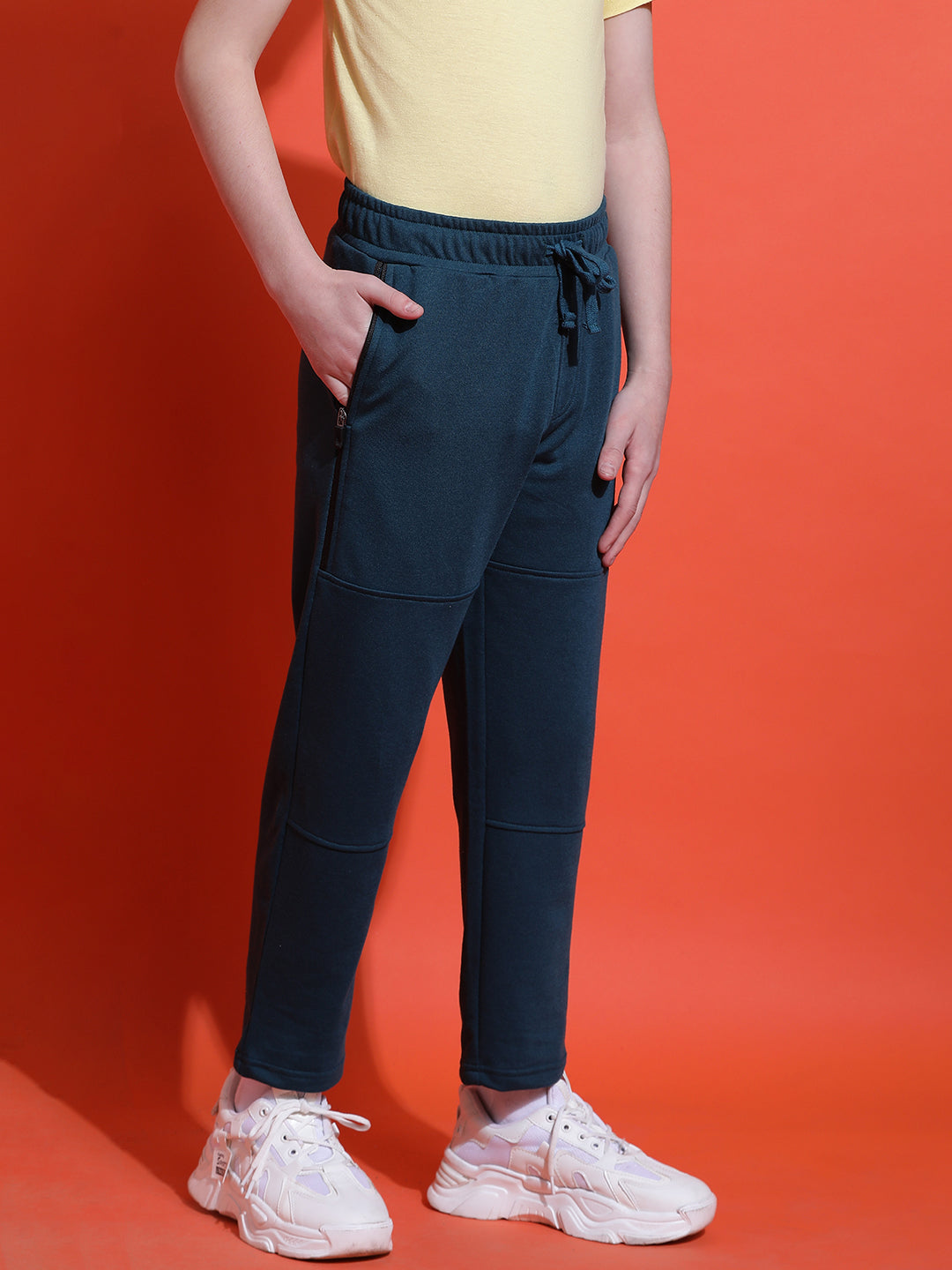 Lil Tomatoes Boys Cotton Looper Trackpant-Teal