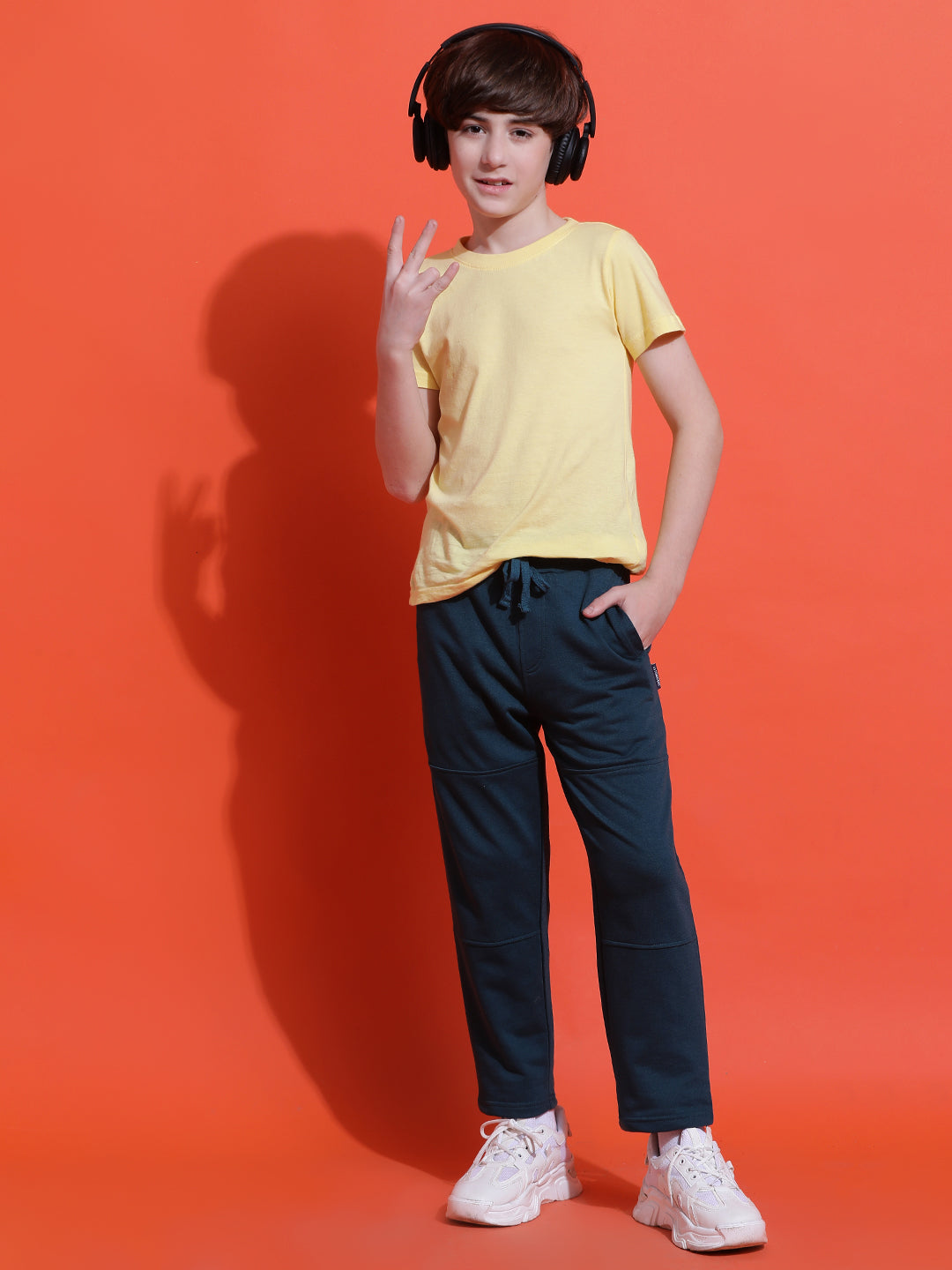 Lil Tomatoes Boys Cotton Looper Trackpant-Teal