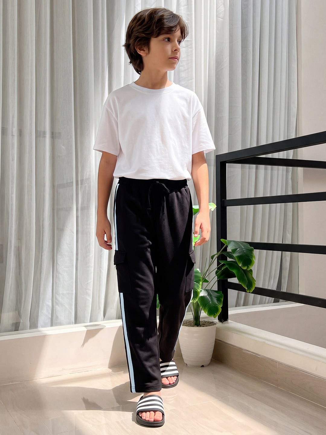 Lil Tomatoes Boys Cotton Looper Cargo Trackpant