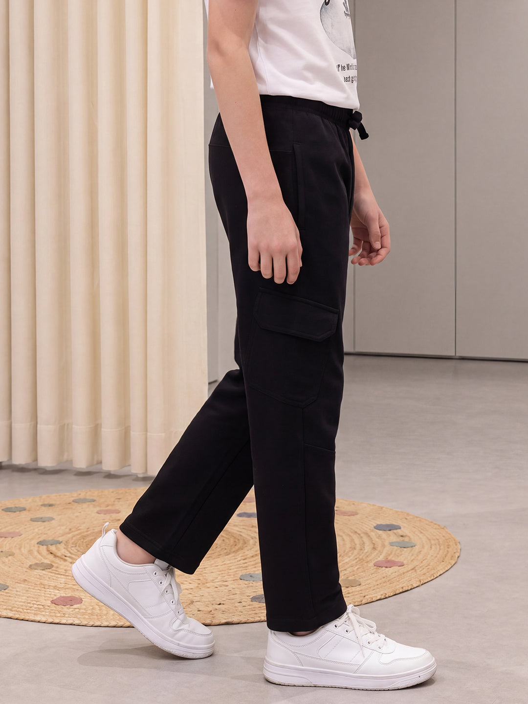 Lil Tomatoes Boys Cotton Looper Cargo Track Pants