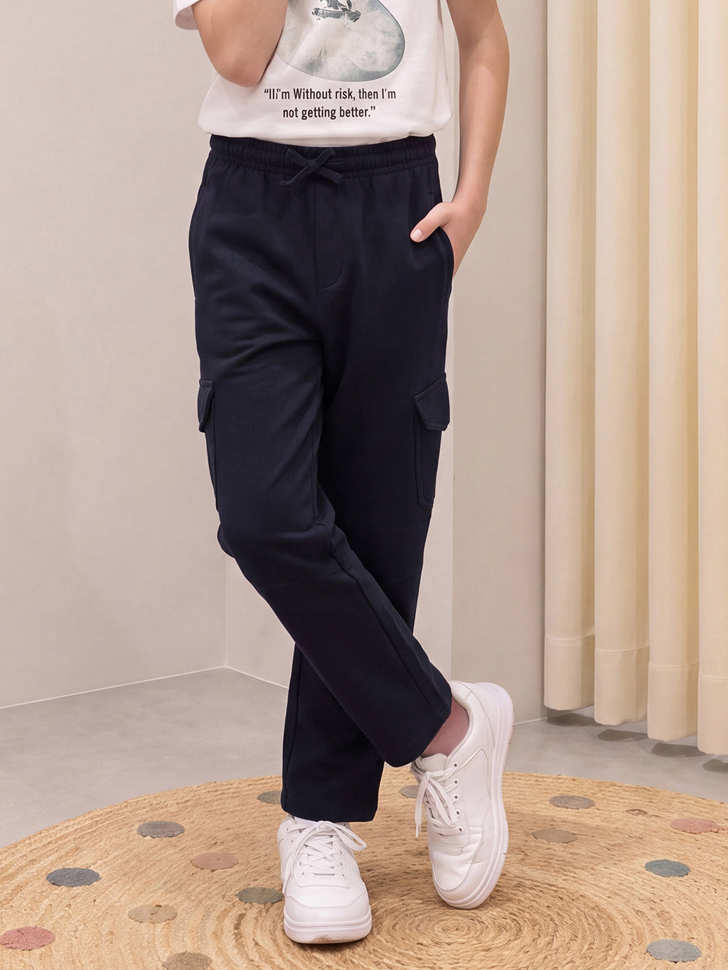 Lil Tomatoes Boys Cotton Looper Cargo Track Pants