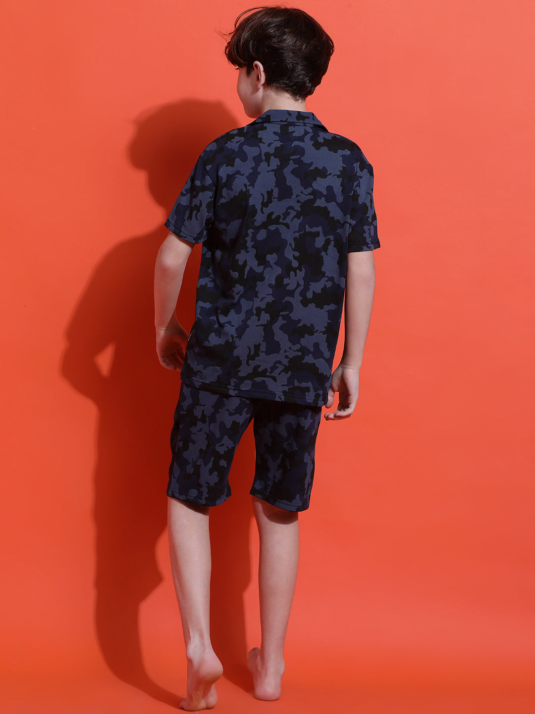 Lil Tomatoes Boys Cotton Night Suits-Navy