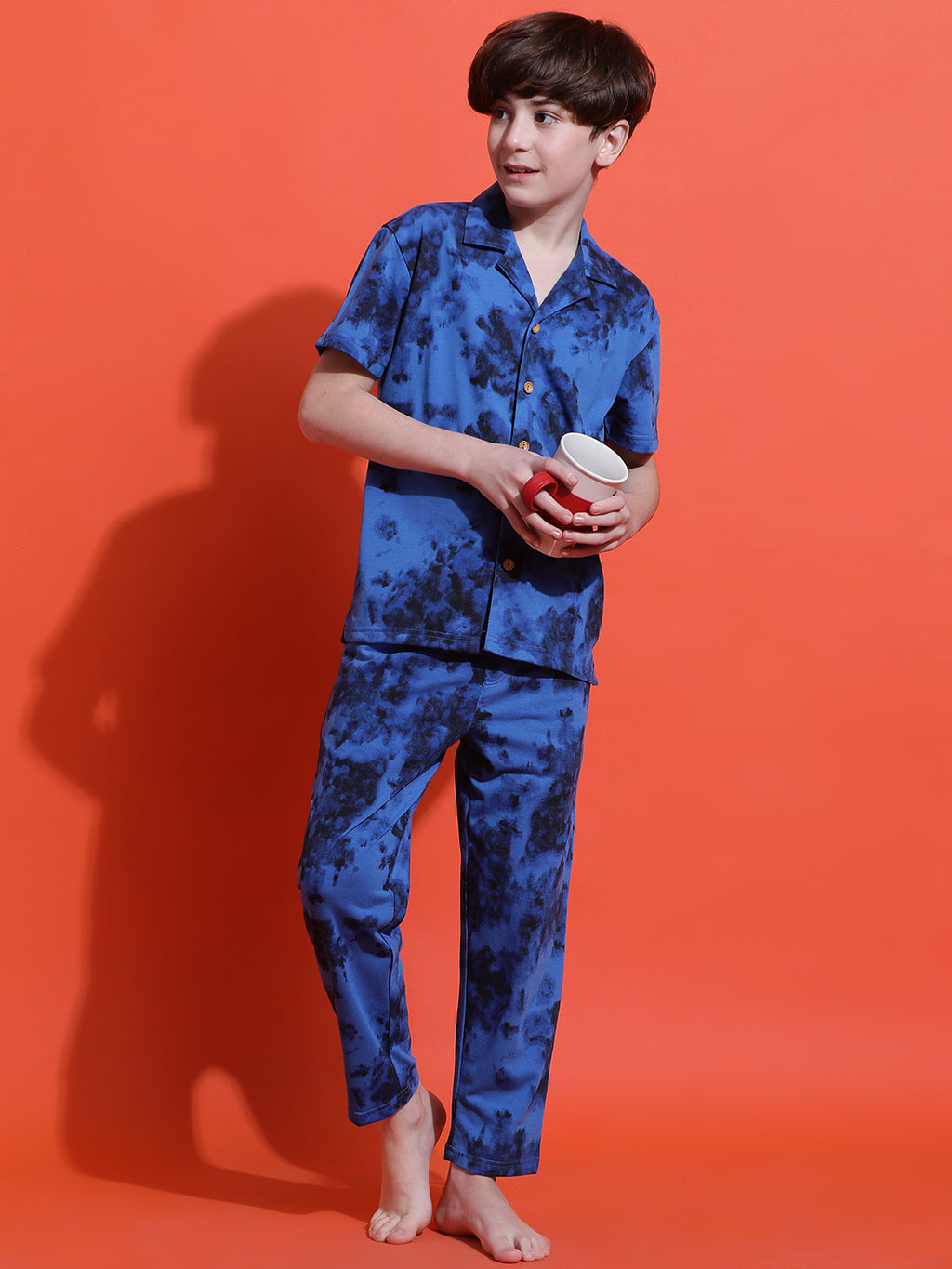 Lil Tomatoes Boys Cotton Night Suits-Royal