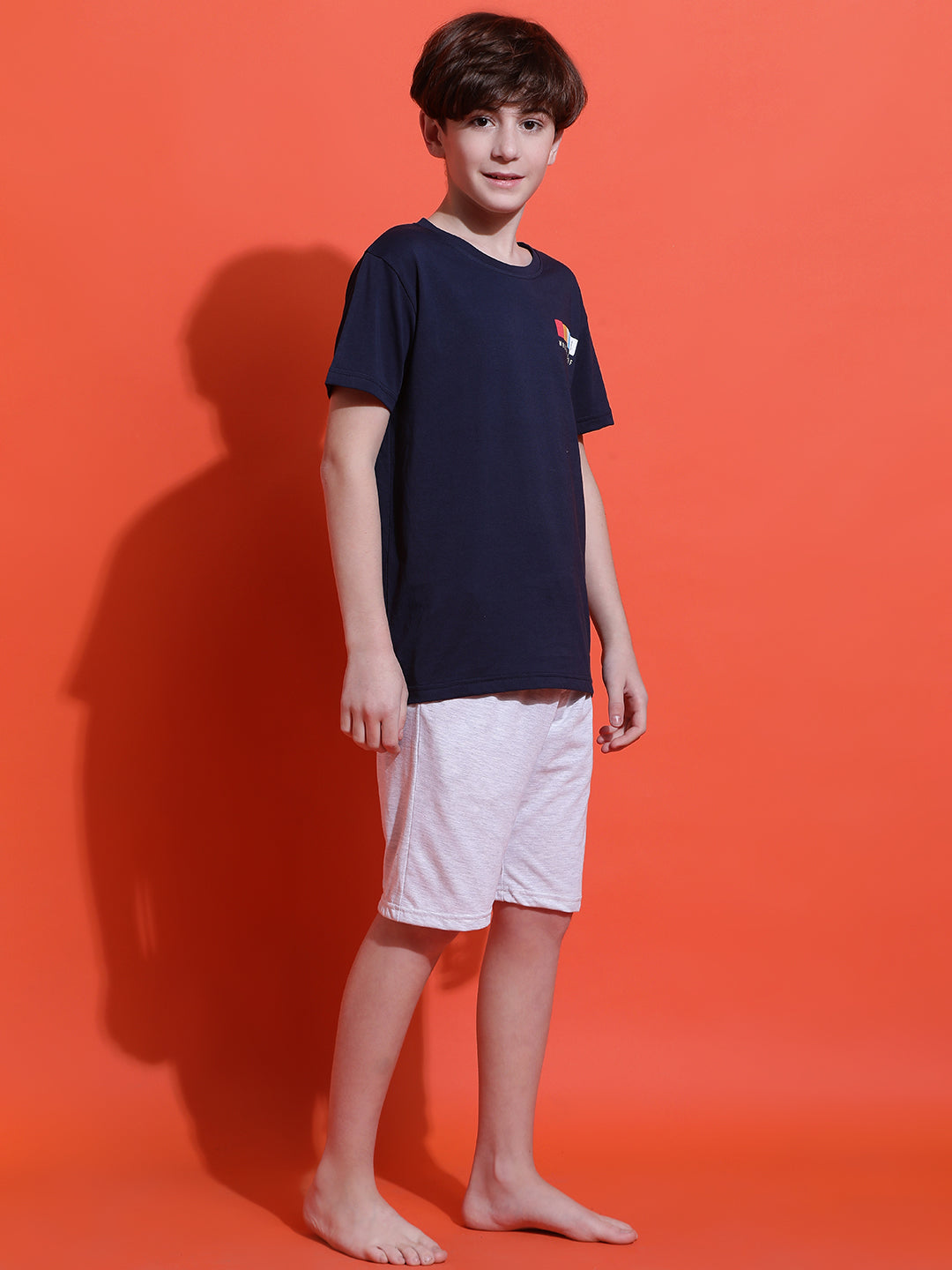 Lil Tomatoes Boys Cotton Night Suits-Navy