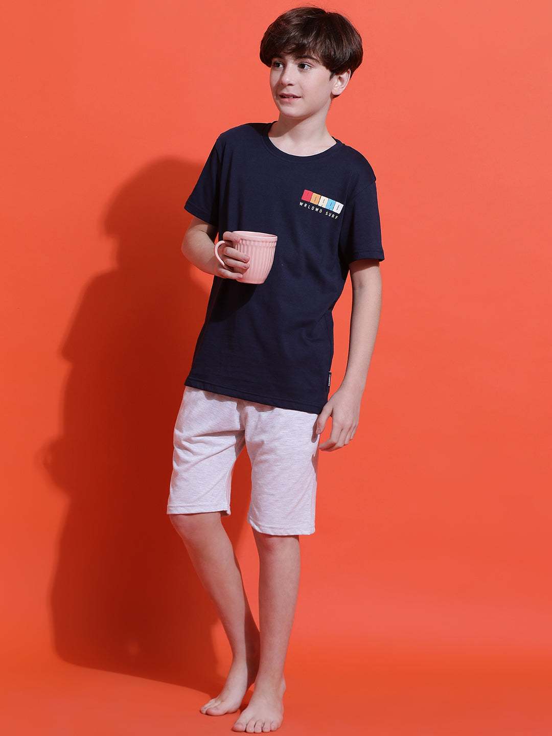 Lil Tomatoes Boys Cotton Night Suits-Navy