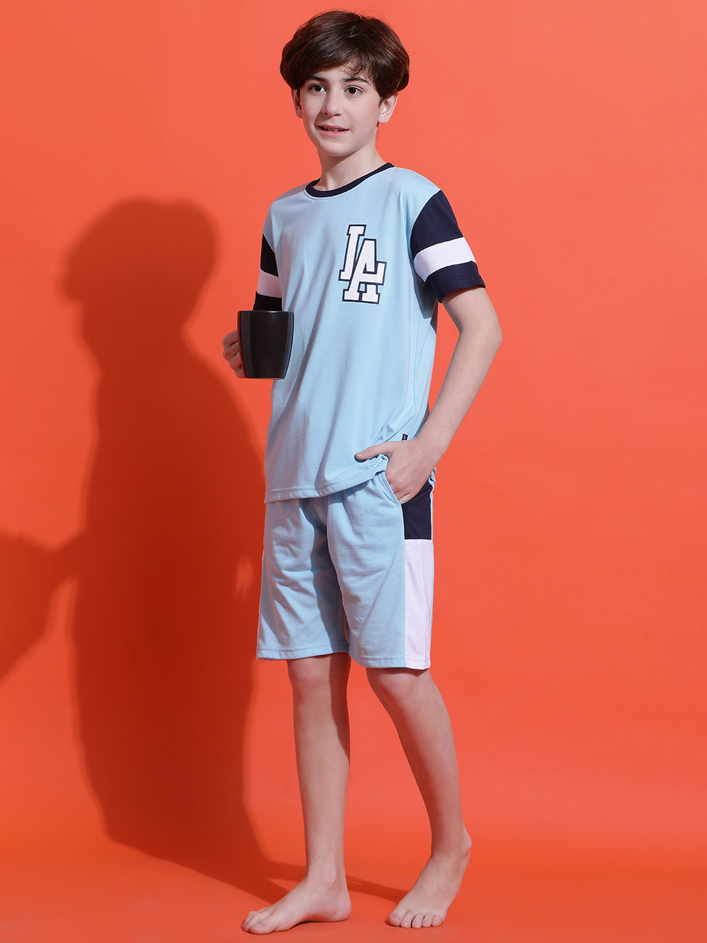 Lil Tomatoes Boys Cotton Night Suits-LtSky