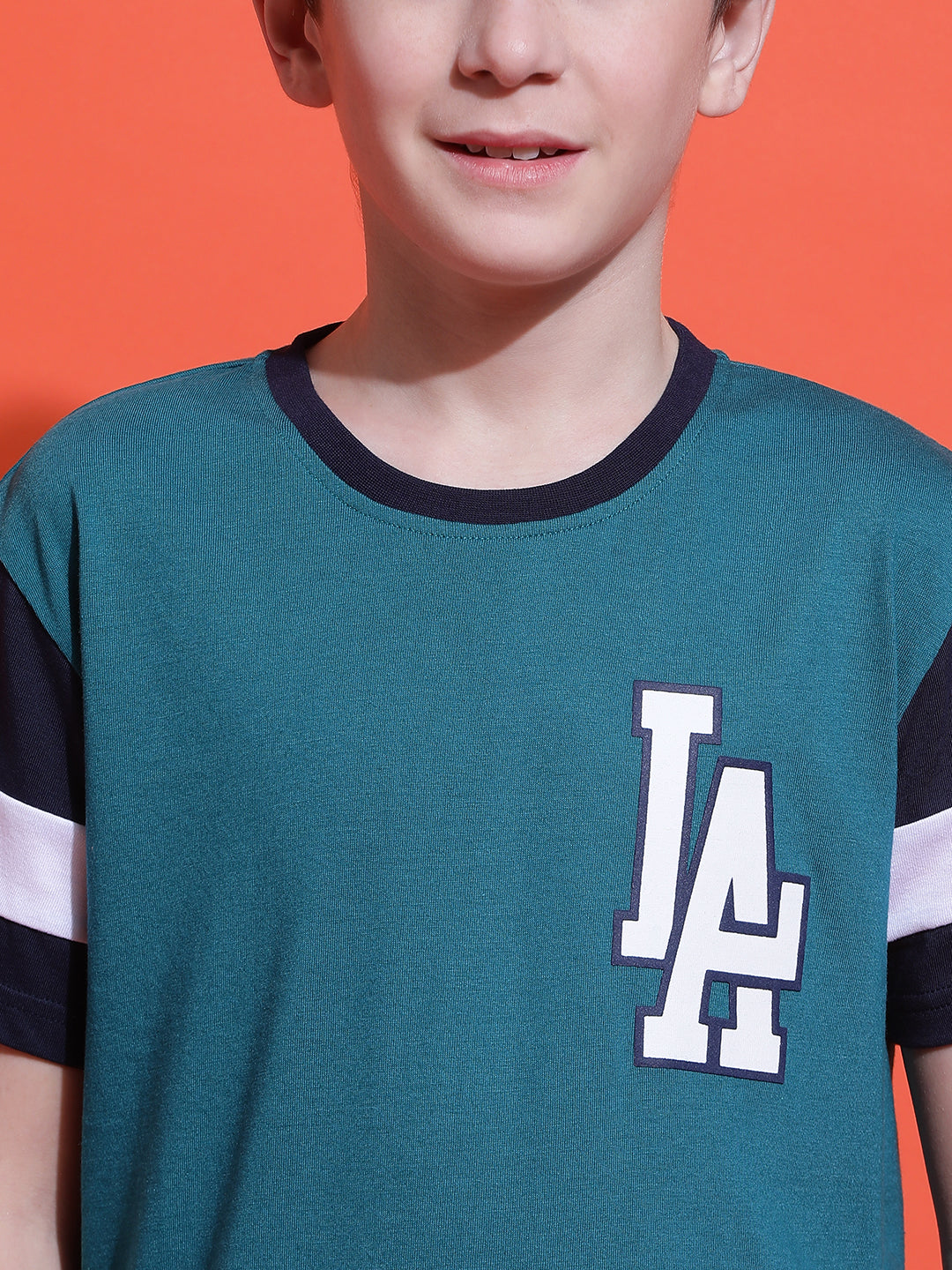 Lil Tomatoes Boys Cotton Night Suits-Teal