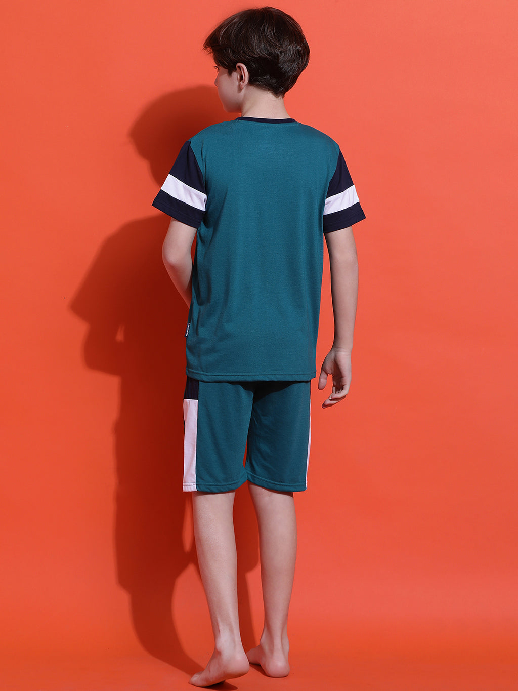 Lil Tomatoes Boys Cotton Night Suits-Teal