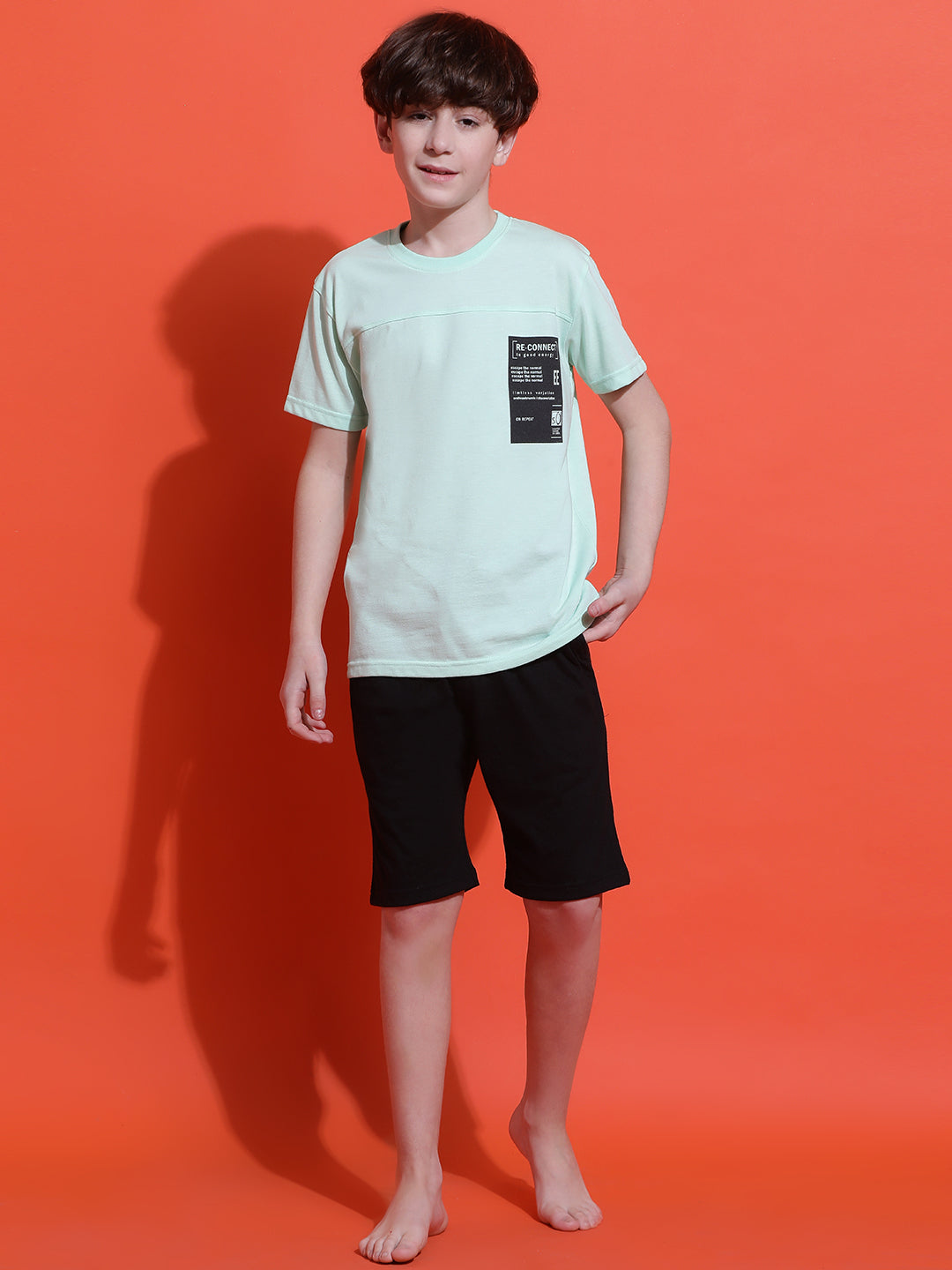 Lil Tomatoes Boys Cotton Night Suits-LtGreen