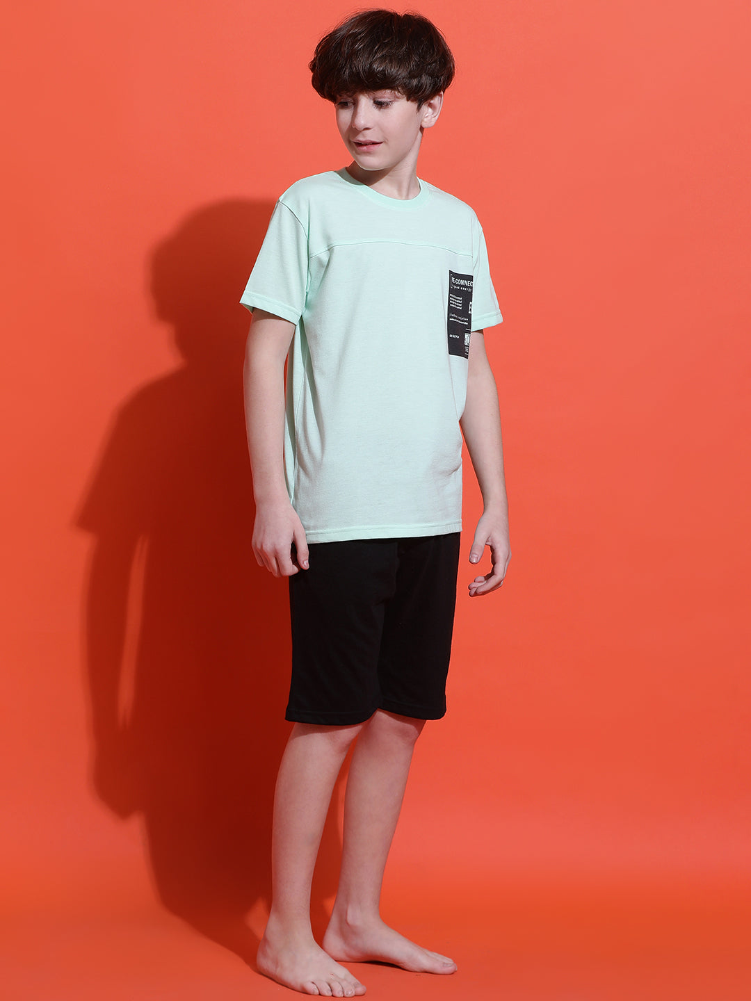 Lil Tomatoes Boys Cotton Night Suits-LtGreen