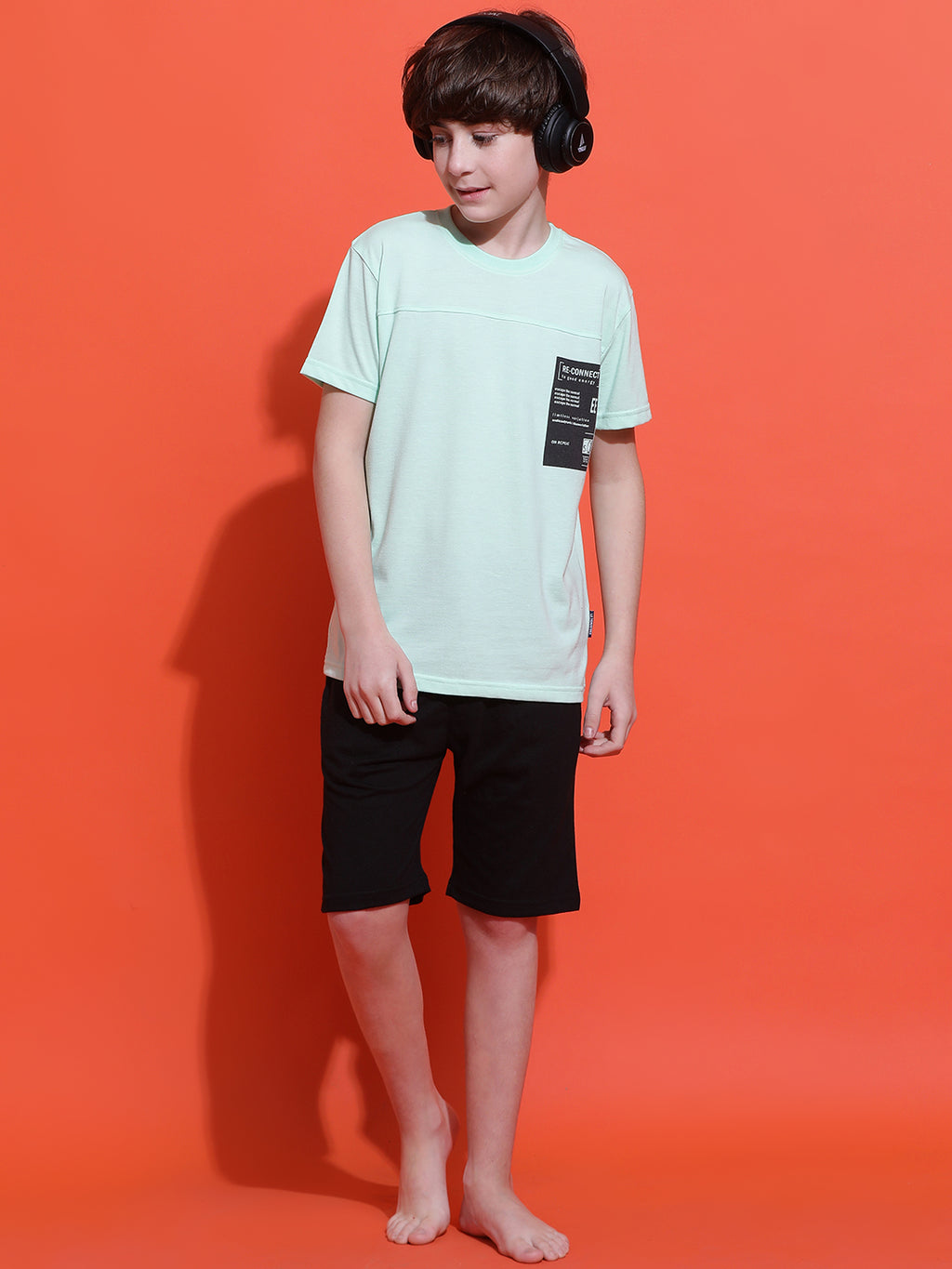 Lil Tomatoes Boys Cotton Night Suits-LtGreen