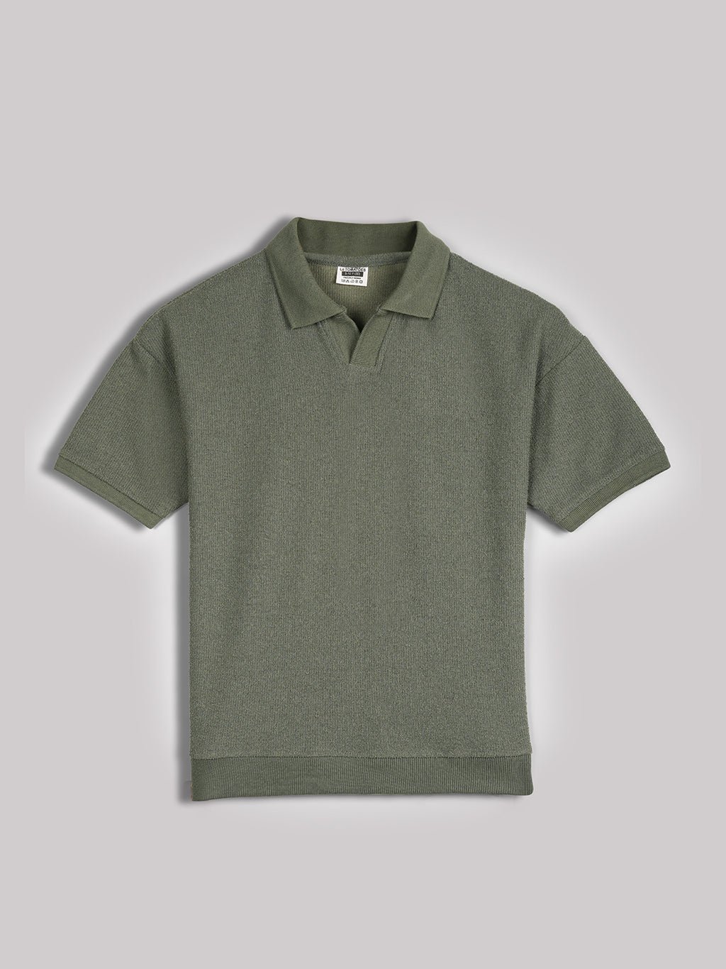 Lil Tomatoes  Cotton Half Sleeves Solid Polo T-shirt-OILGREEN