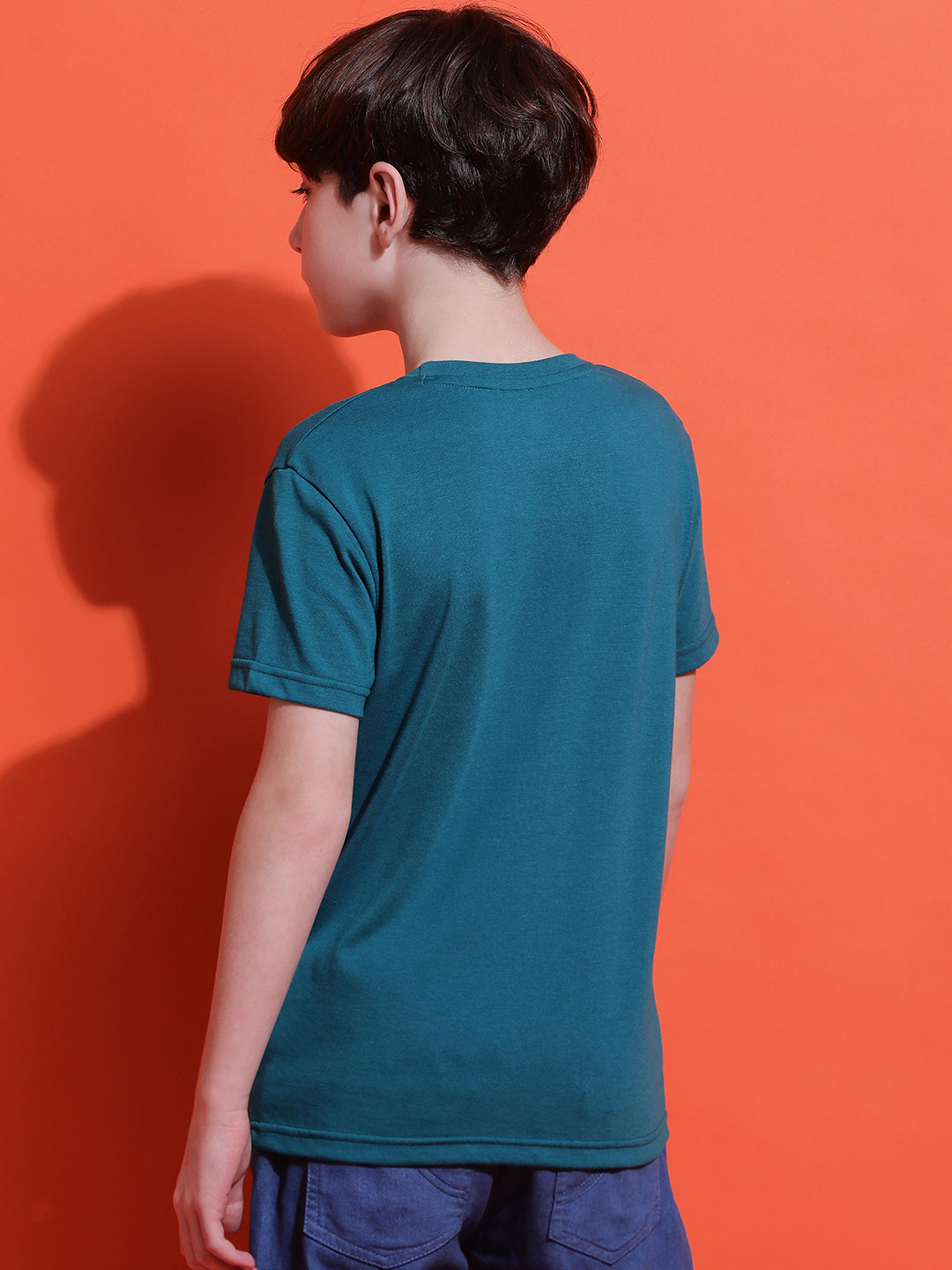 Lil Tomatoes Boys Cotton T-shirt-Teal