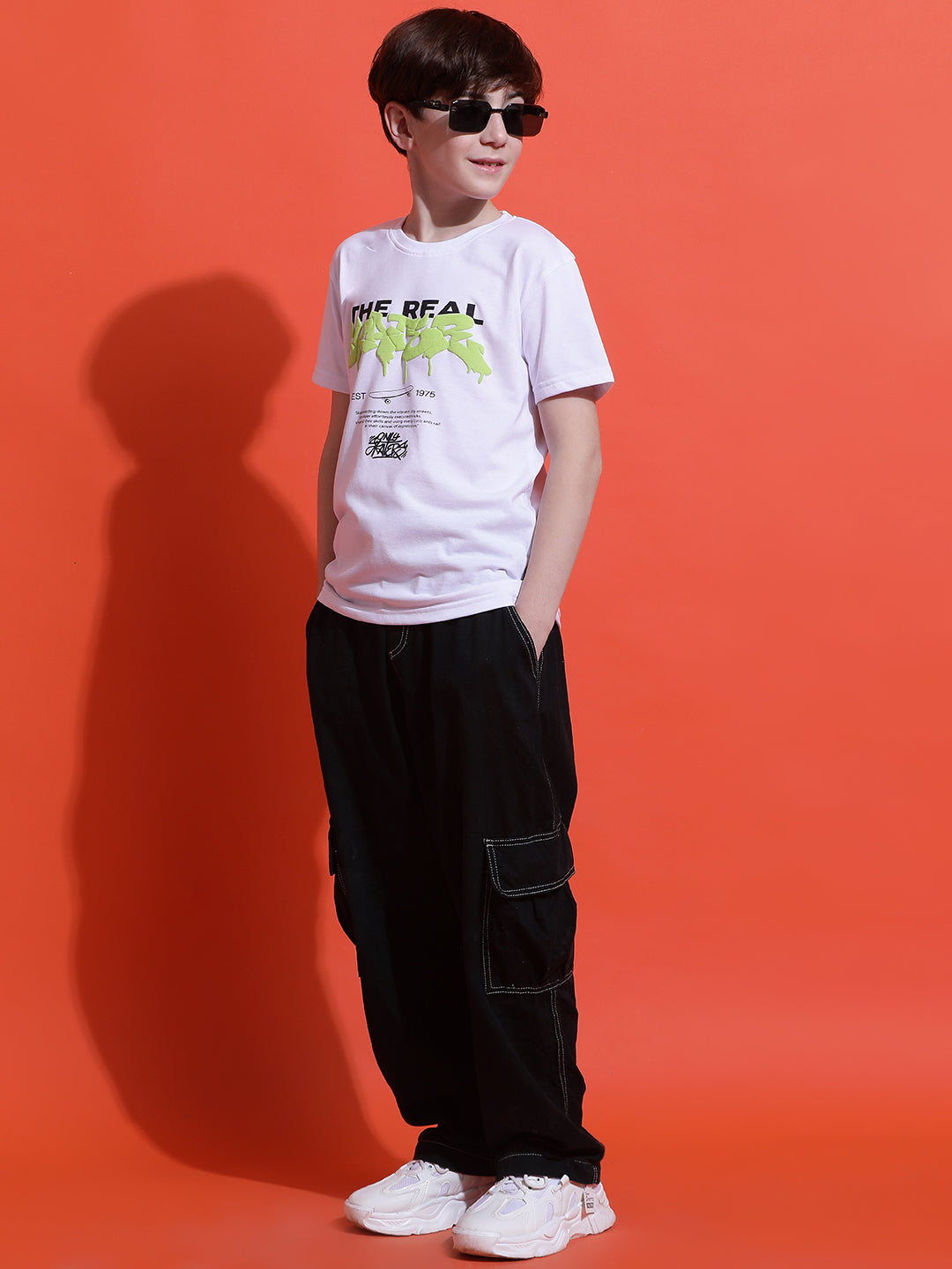 Lil Tomatoes Boys Cotton T-shirt-White