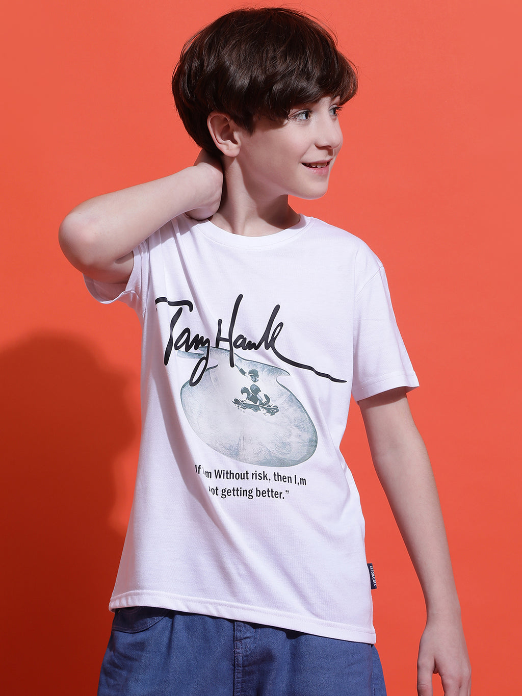 Lil Tomatoes Boys Cotton T-shirt-White