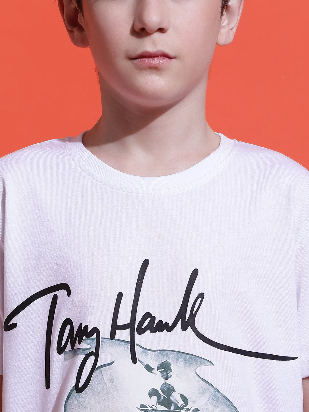 Lil Tomatoes Boys Cotton T-shirt-White