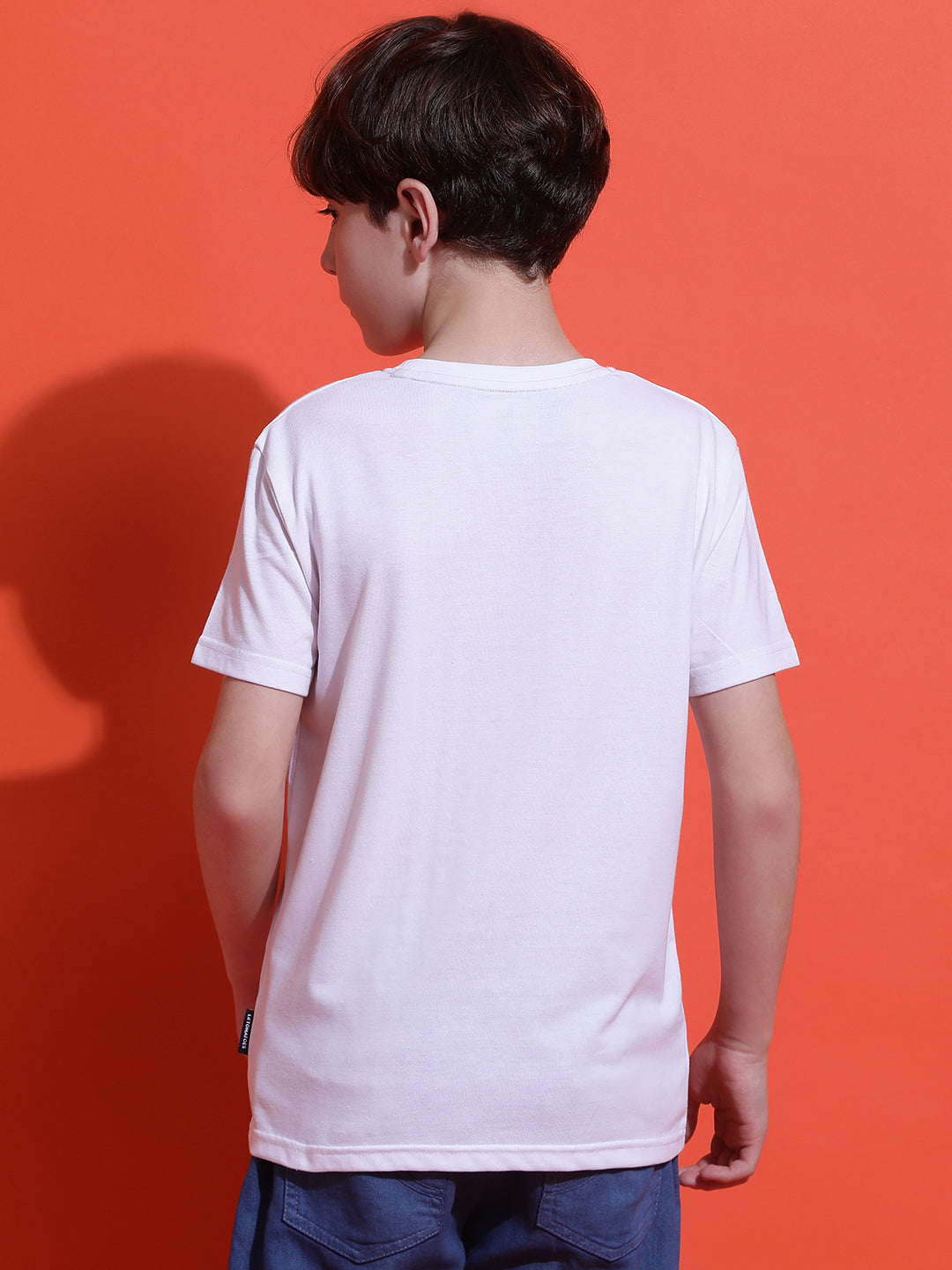 Lil Tomatoes Boys Cotton T-shirt-White