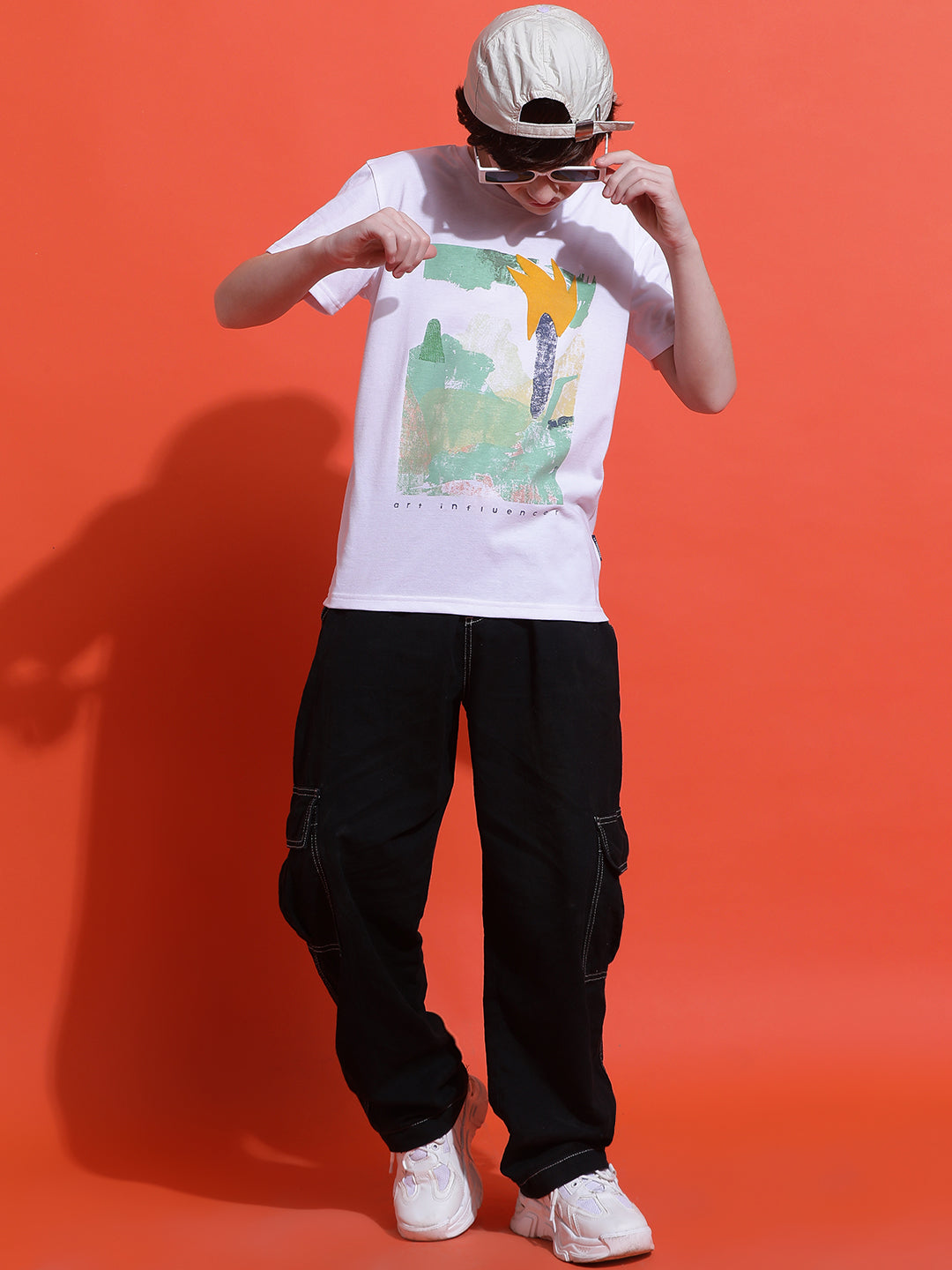 Lil Tomatoes Boys Cotton T-shirt-White