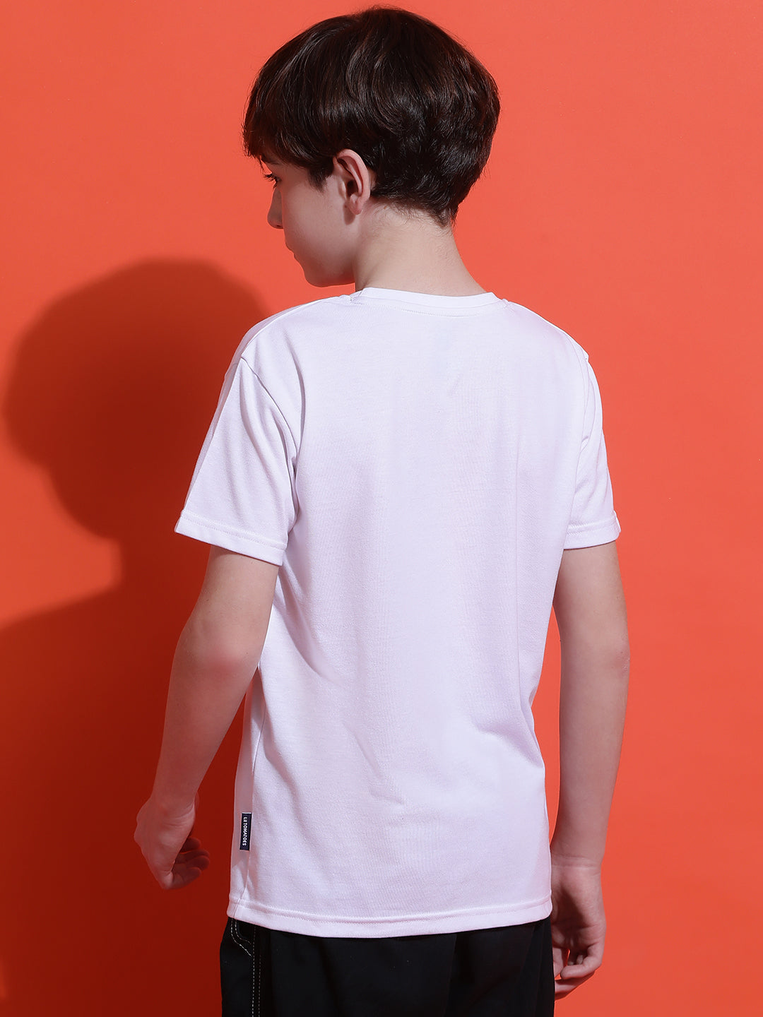 Lil Tomatoes Boys Cotton T-shirt-White