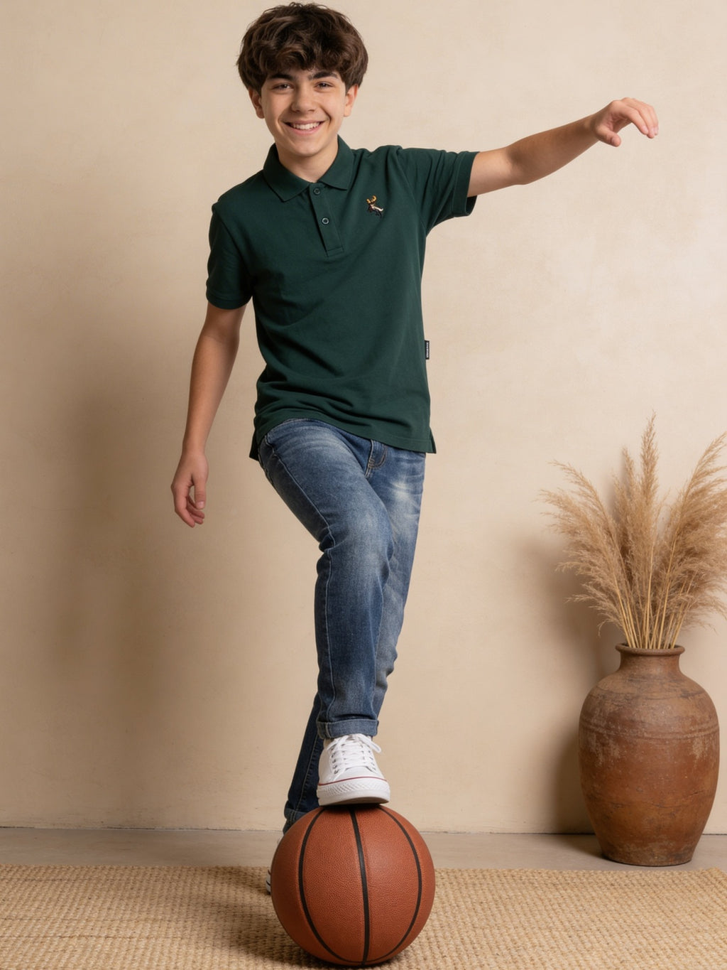 Lil Tomatoes Boys Cotton Pique Polo T-Shirt