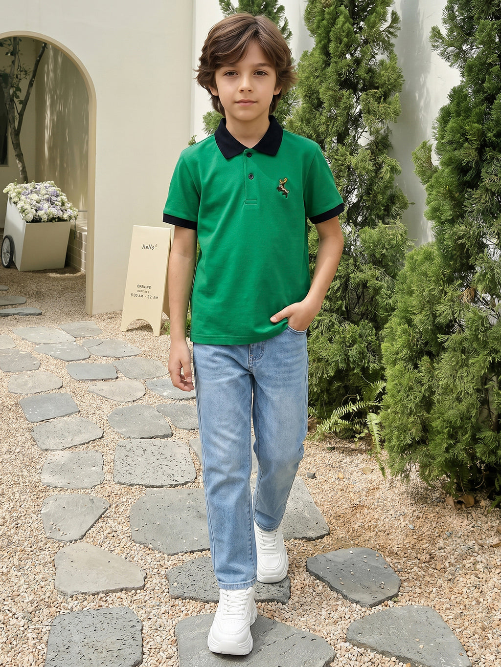 Lil Tomatoes Boys Cotton Pique Polo T-Shirt
