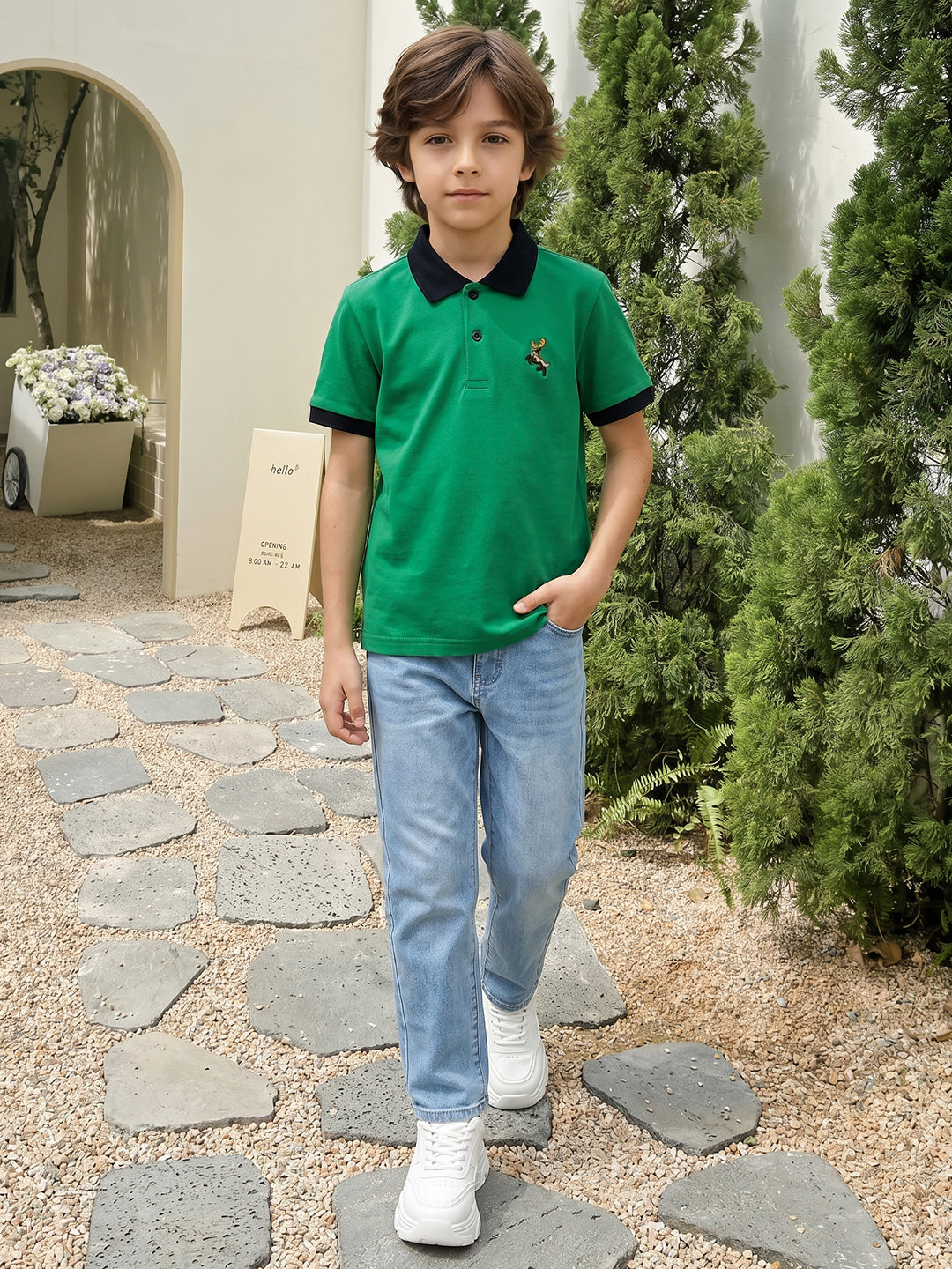Lil Tomatoes Boys Cotton Pique Polo T-Shirt