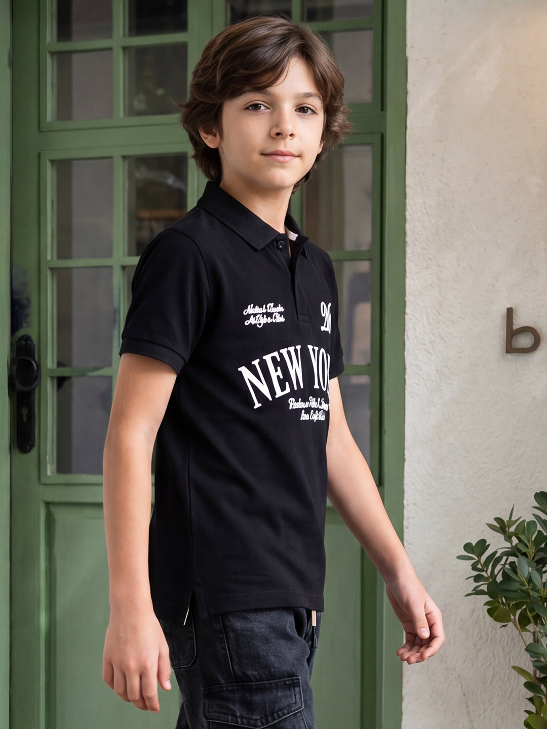 Lil Tomatoes Boys Cotton Pique Polo T-Shirt