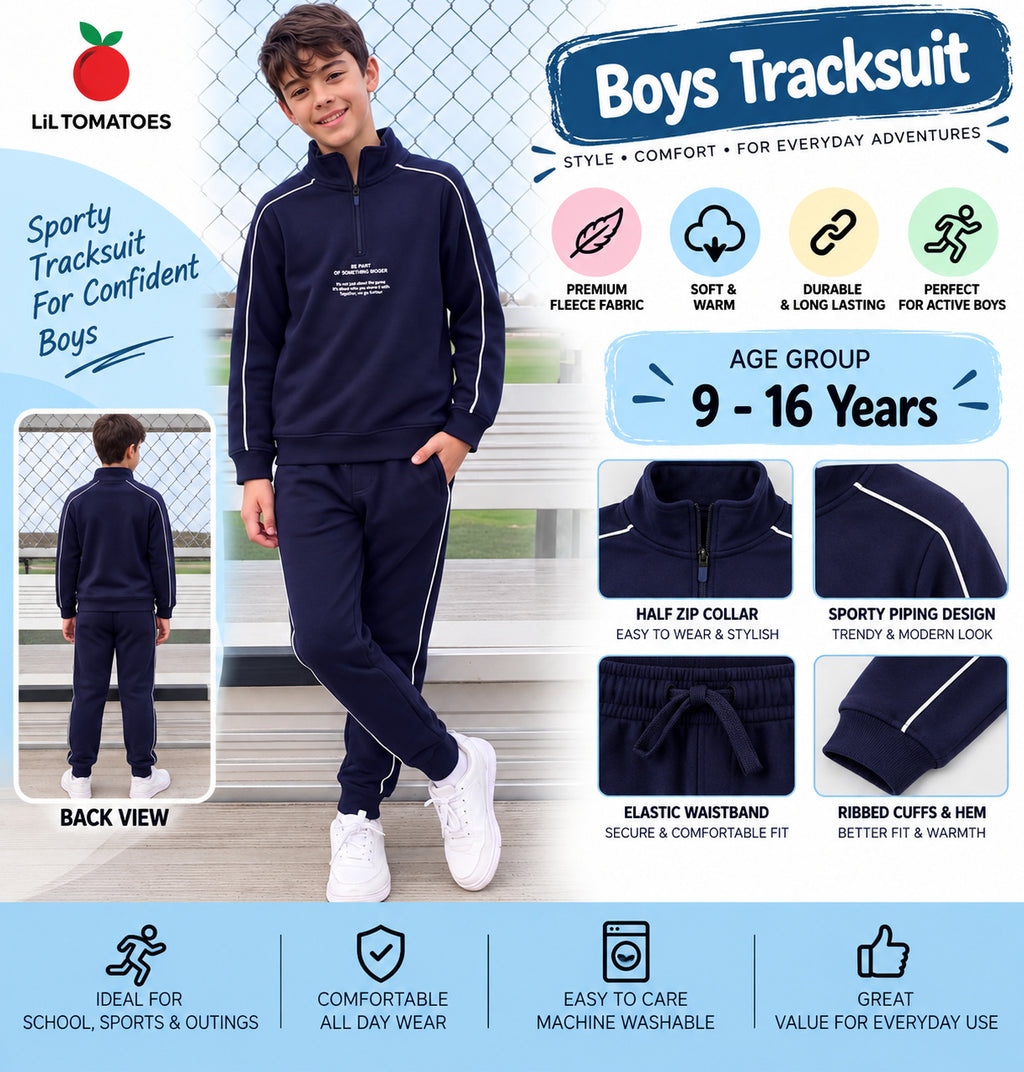 Lil Tomatoes Boys Cotton Fleece Track Suits