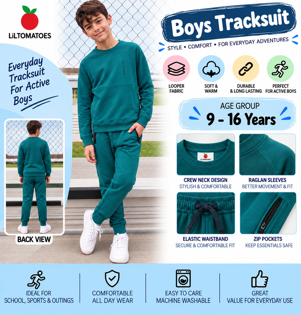 Lil Tomatoes Boys Cotton Looper Track Suits