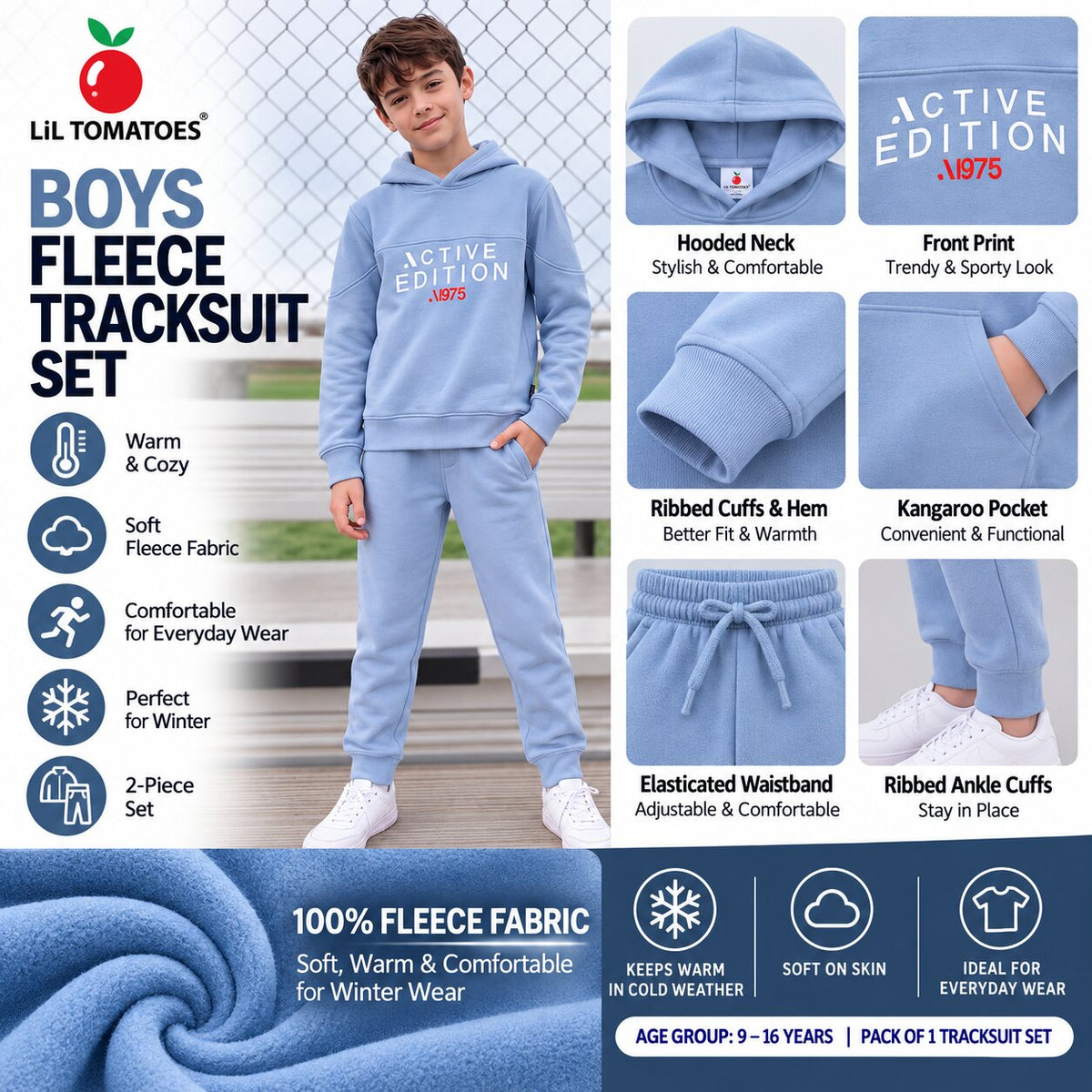 Lil Tomatoes Boys Cotton Fleece Track Suits