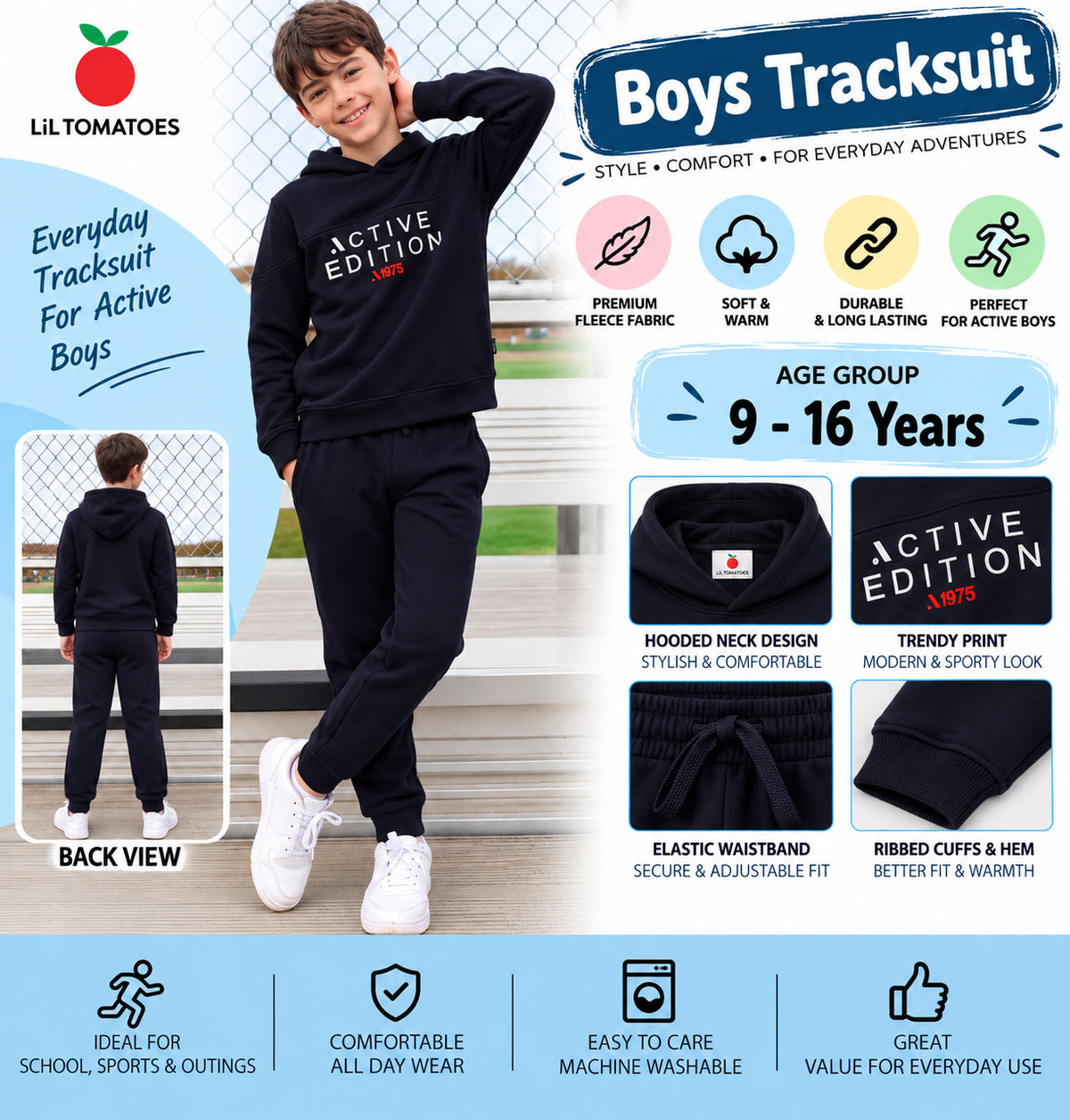 Lil Tomatoes Boys Cotton Fleece Track Suits