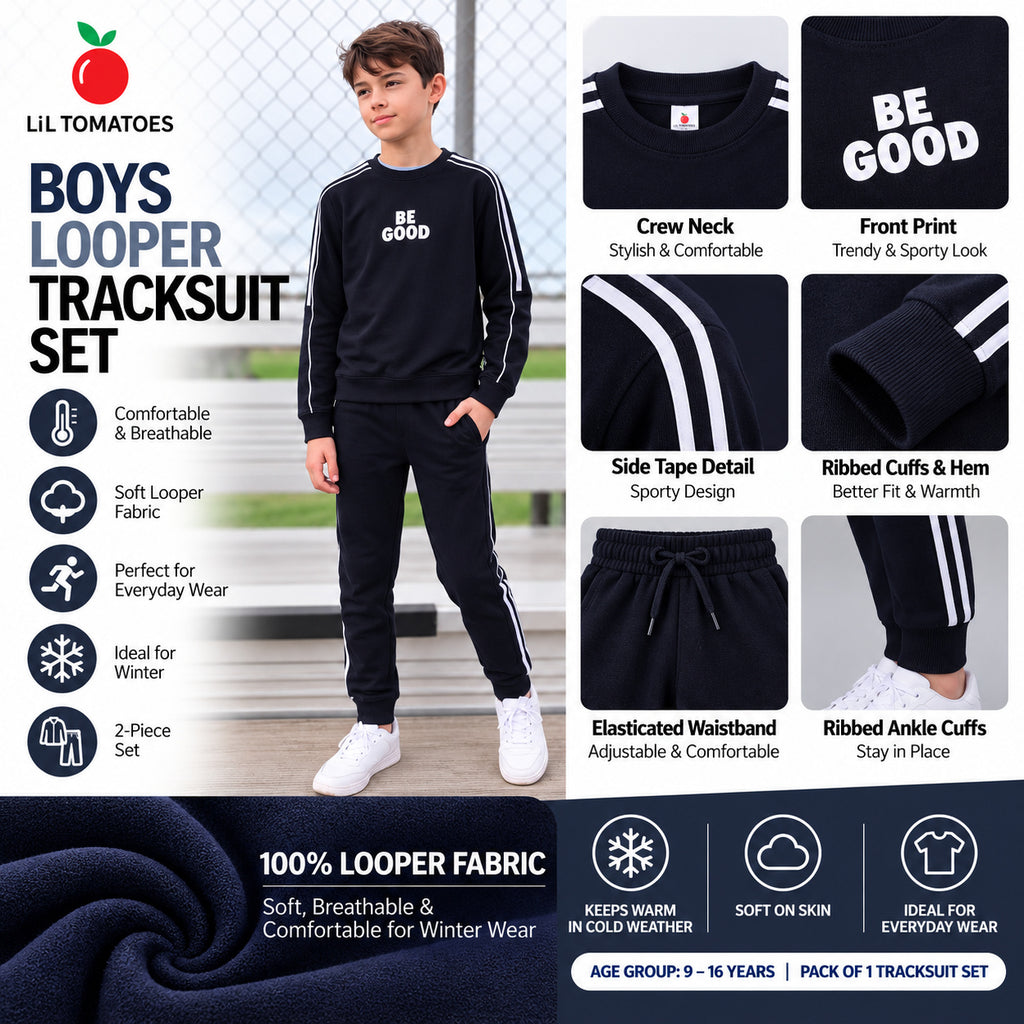 Lil Tomatoes Boys Cotton Looper Track Suits