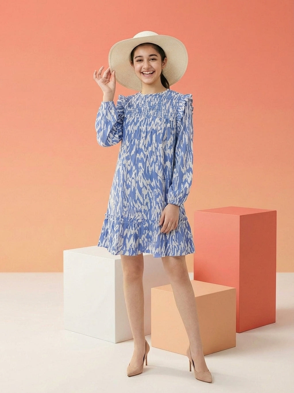 Lil Tomatoes Girls Cotton Woven Dress