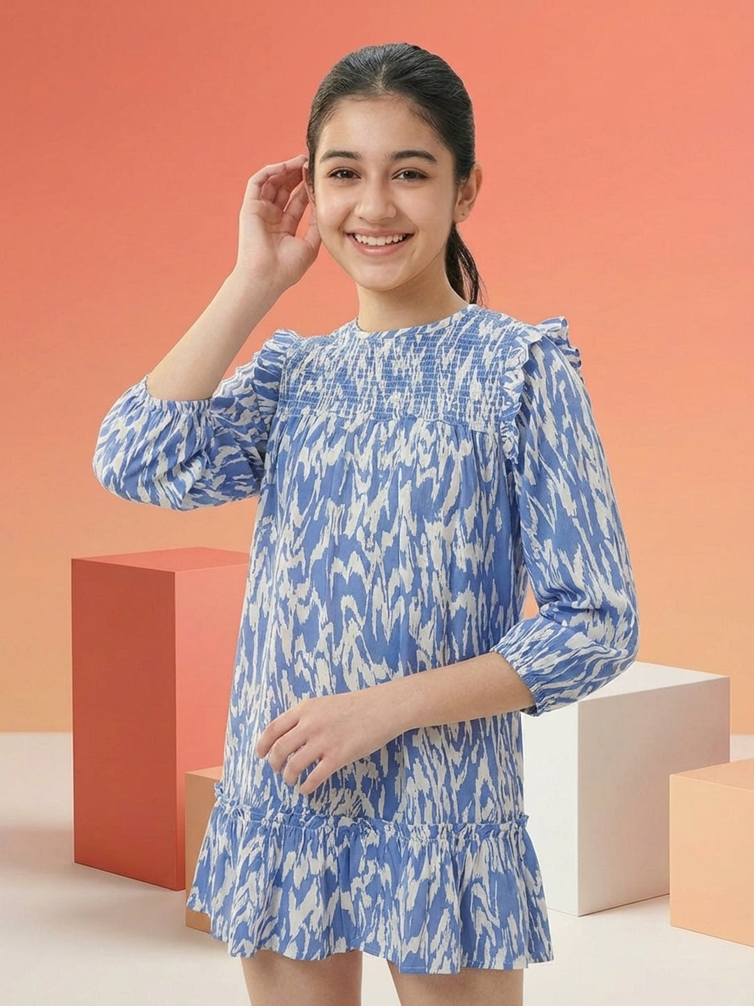 Lil Tomatoes Girls Cotton Woven Dress